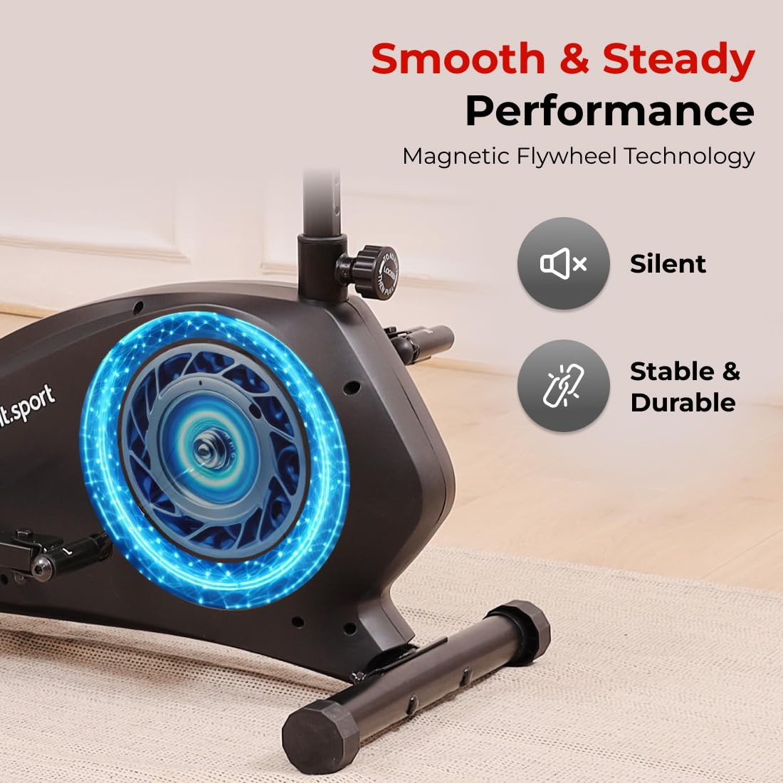 Cult.Sport SmartCross B1 Bluetooth Elliptical Cross Trainer – Magnetic Resistance, 120 kg Capacity, Free Installation