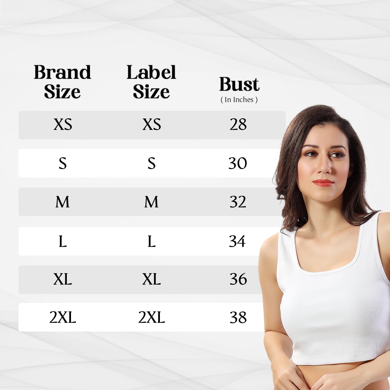 Trasa Women's Sleeveless Rib Knitted 100% Cotton Racer Back Tank Top – Square Neck Crop Top in White (Size Medium, Slim Fit)