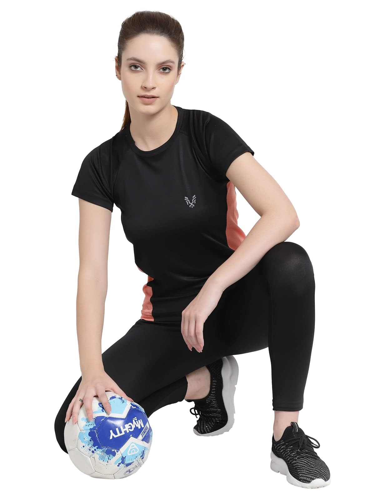 UZARUS Women’s Dry-Fit Workout T-Shirt – Regular Fit, Polyester, Anti-Odor Performance