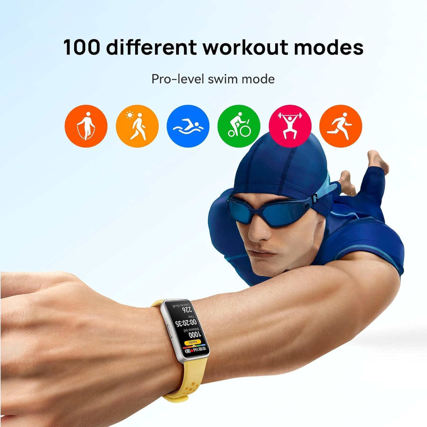 HUAWEI Band 9 Fitness Tracker – Lightweight, AMOLED Display, Auto Brightness & 100 Workout Modes