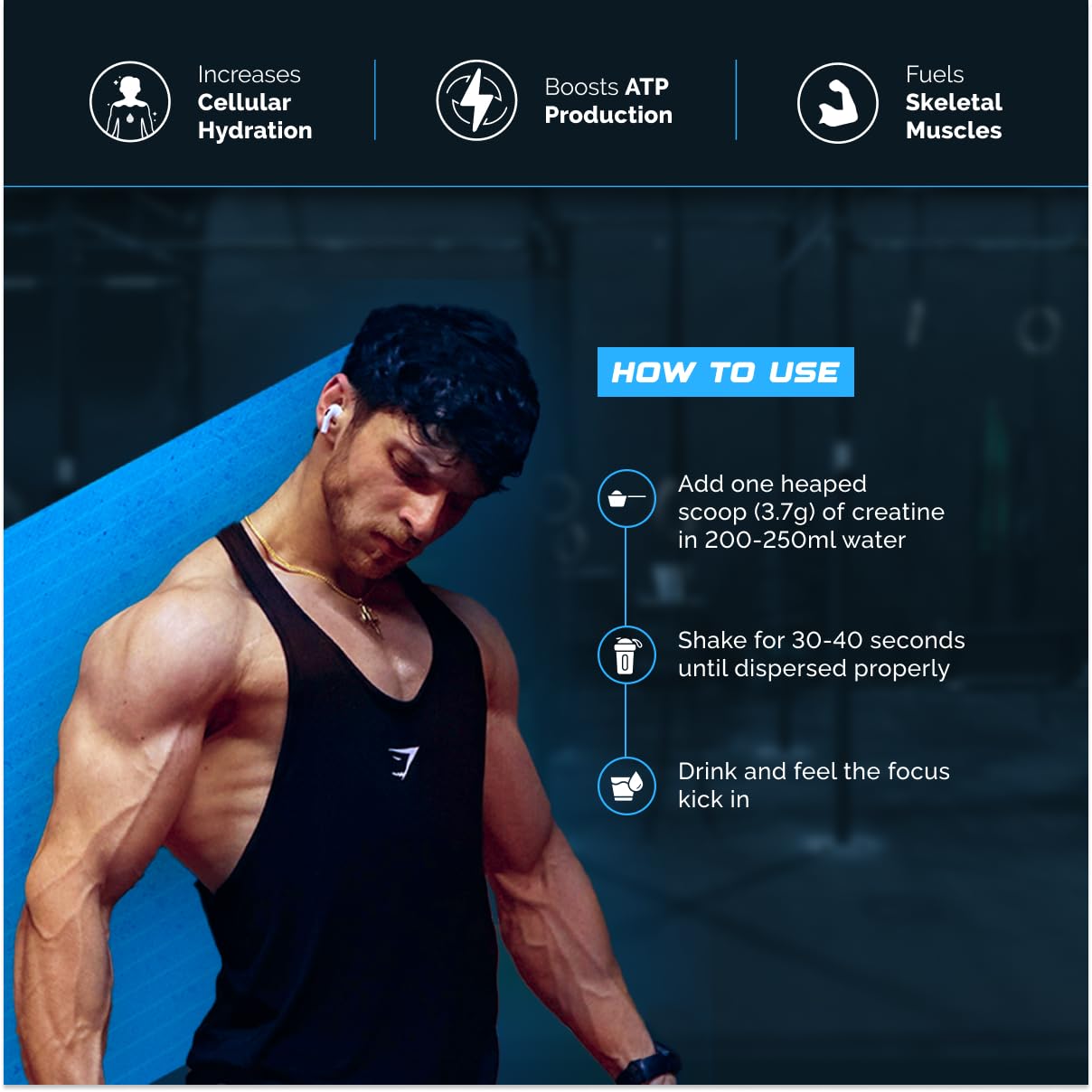 Wellcore Micronised Creatine Monohydrate – Enhanced Absorption / Lab-Tested, Pure Unflavoured (100 g / ~33 Servings)