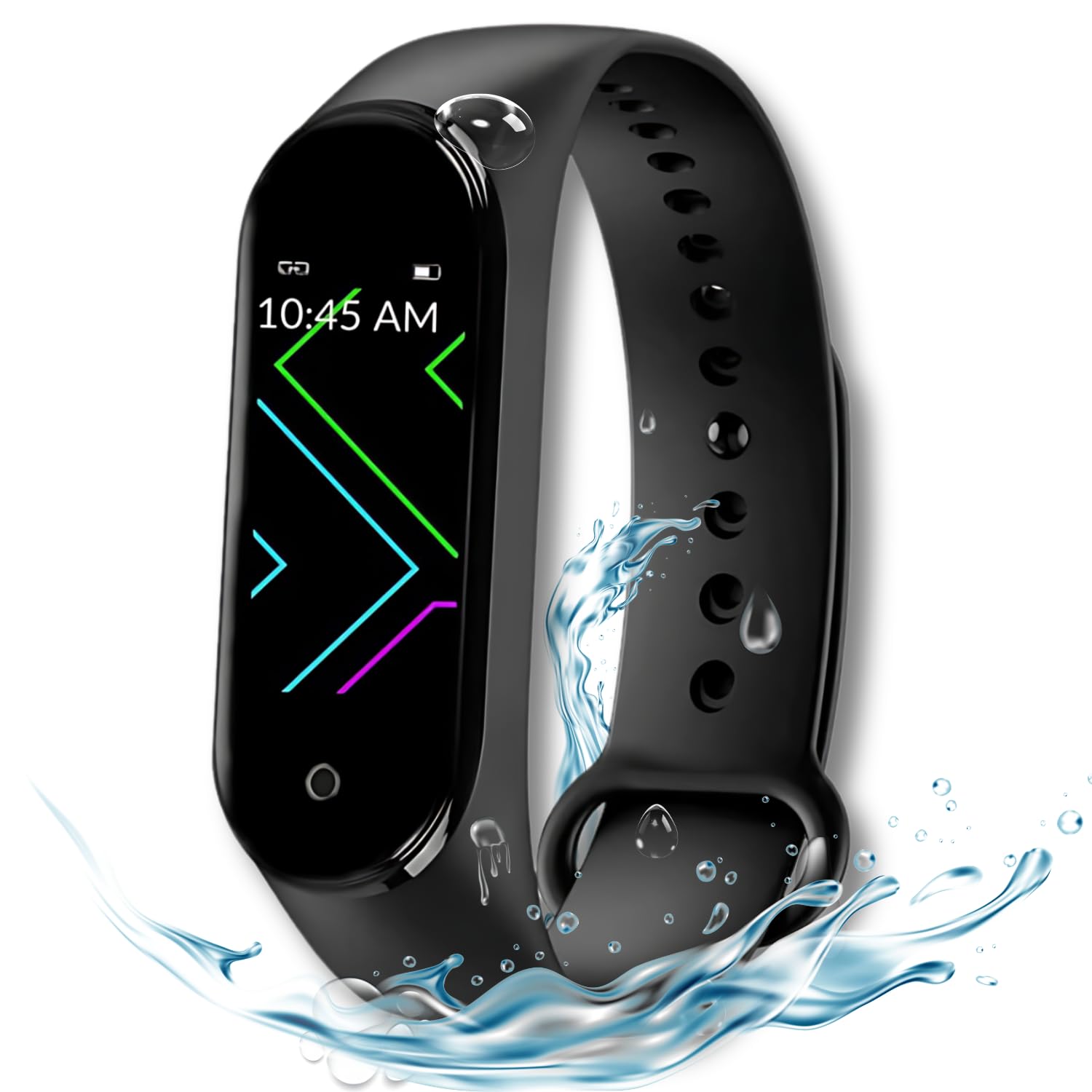 Elevea M10 Smart Fitness Band – 15-Year Warranty, Waterproof Health Tracker with OLED Display