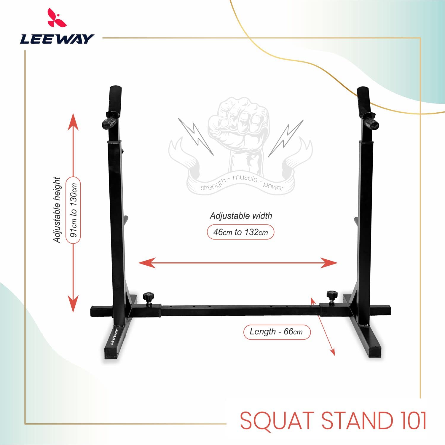 Leeway National Bodyline Adjustable Barbell Set – Fits 5 ft Straight & 3 ft Curl Rods (Plates with 31 mm Bore)