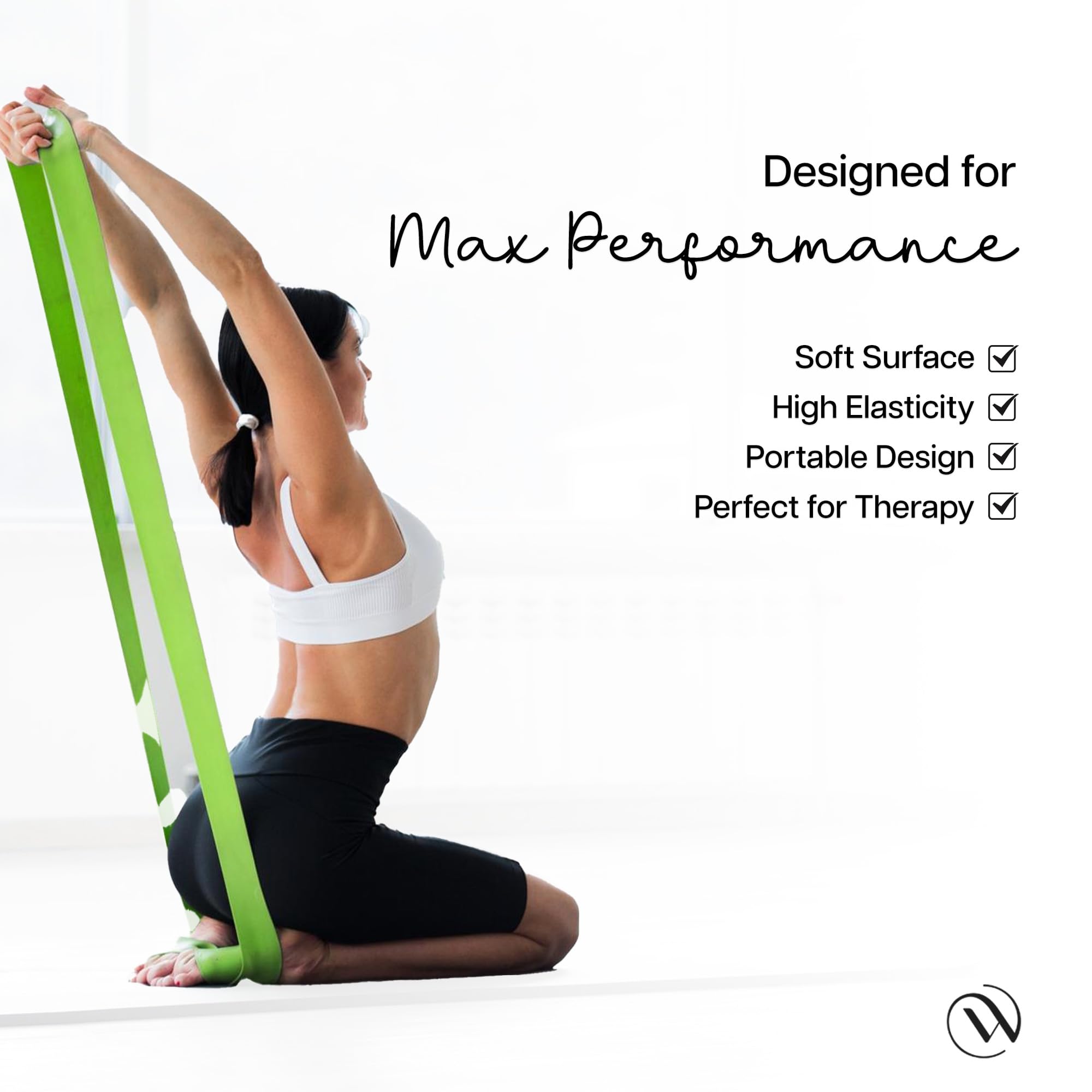 Wiselife Professional Latex Thera Band – 48×4 in Medium Resistance Band (100% Natural Latex)
