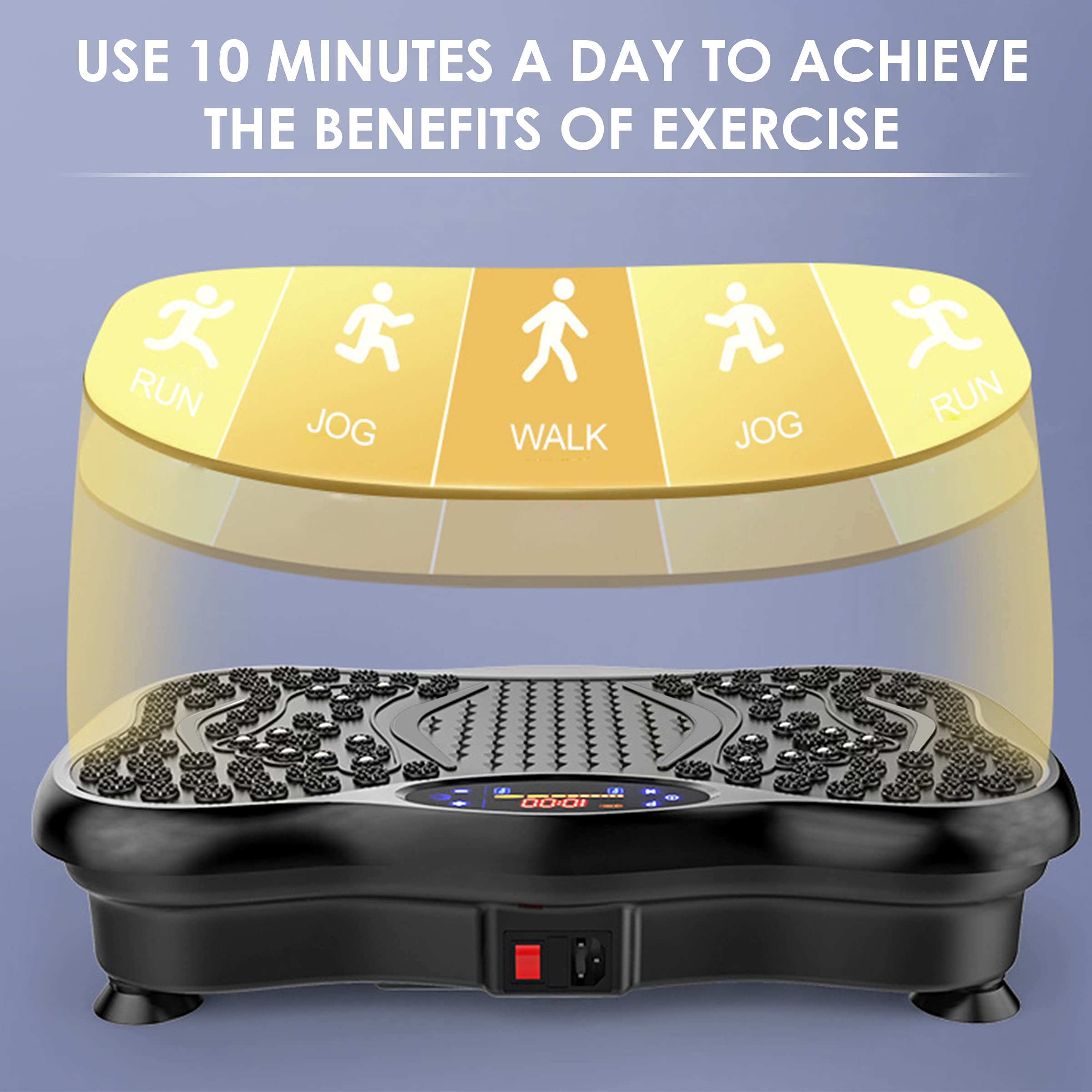 AGARO Alpha Crazyfit Vibration Plate Massager – 5-Mode Whole-Body Fitness Machine