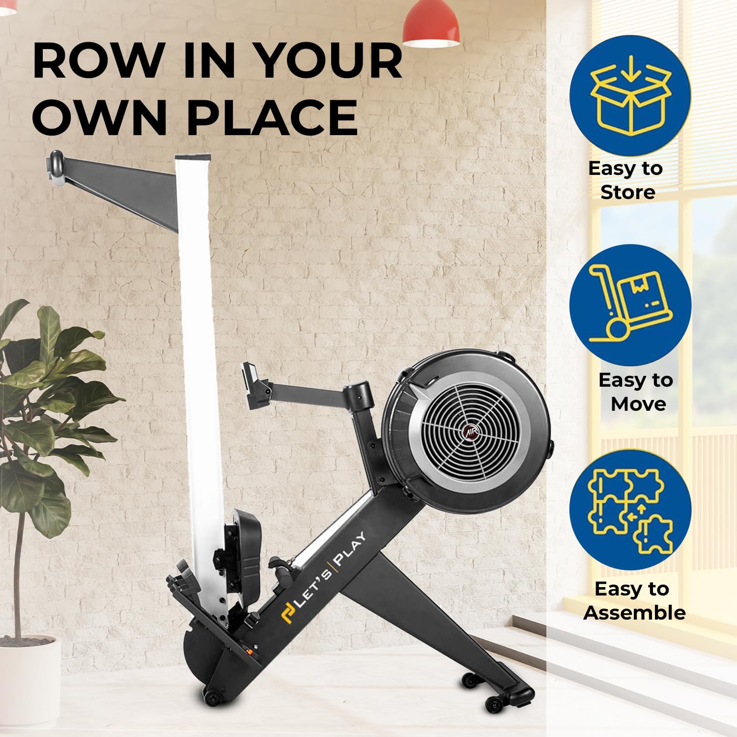 Let’s Play ARCONCEPT2 Air Rower – 10-Level Air Resistance, Foldable Design, LCD Performance Monitor