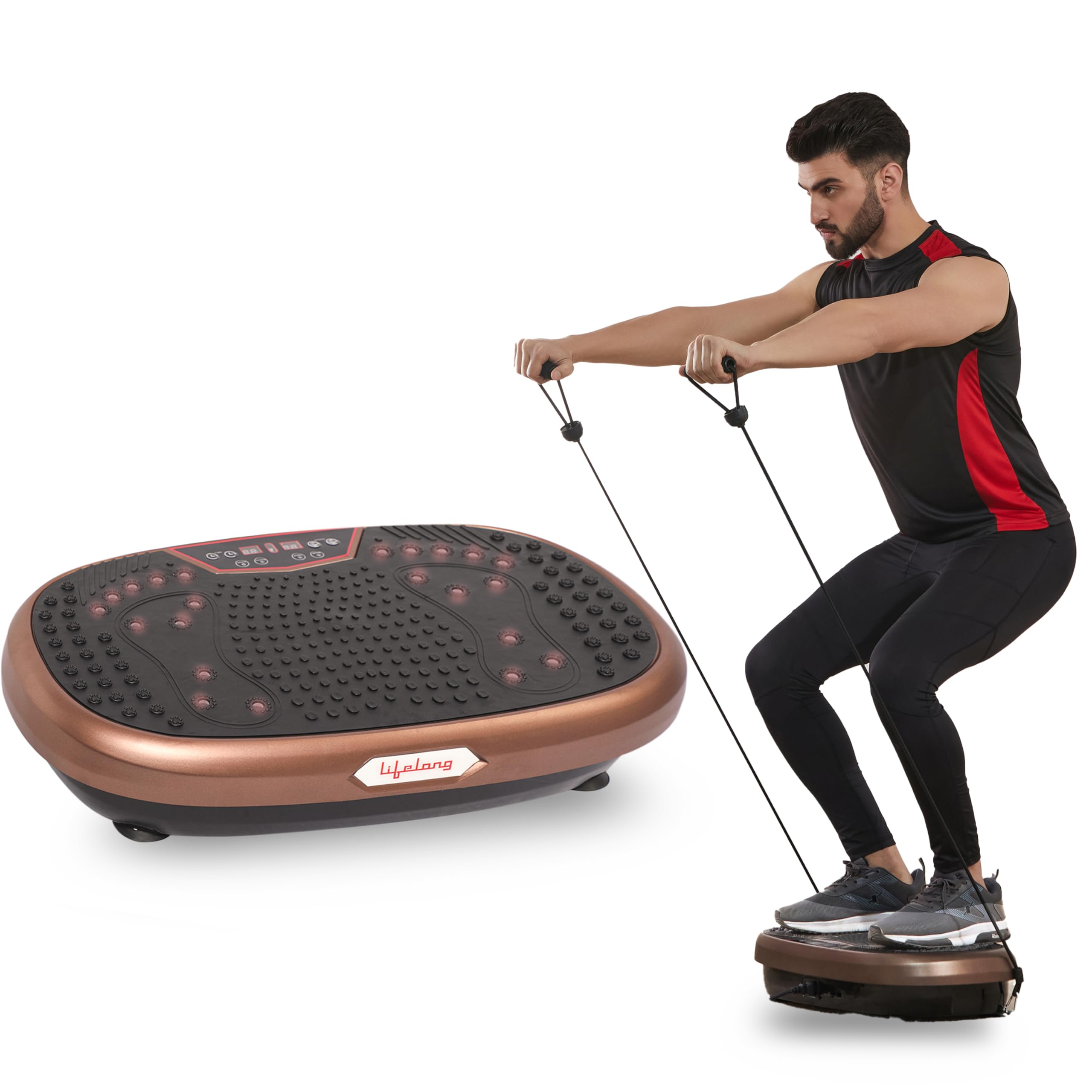 Lifelong Crazyfit Vibration Plate Massager (LLM234) – 150 kg Load, 5-Mode Home Fitness Machine