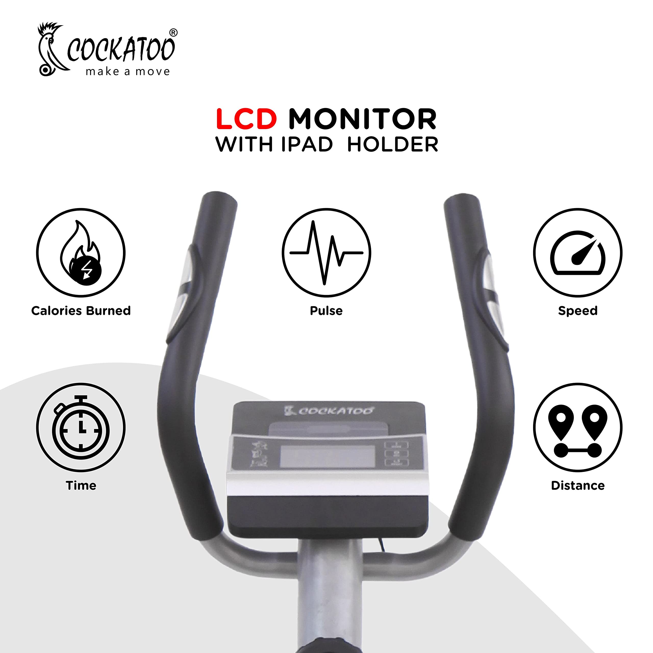 Cockatoo CE03Advance Smart Elliptical Cross Trainer – 6 kg Flywheel, 8 Magnetic Resistance Levels, Free Installation