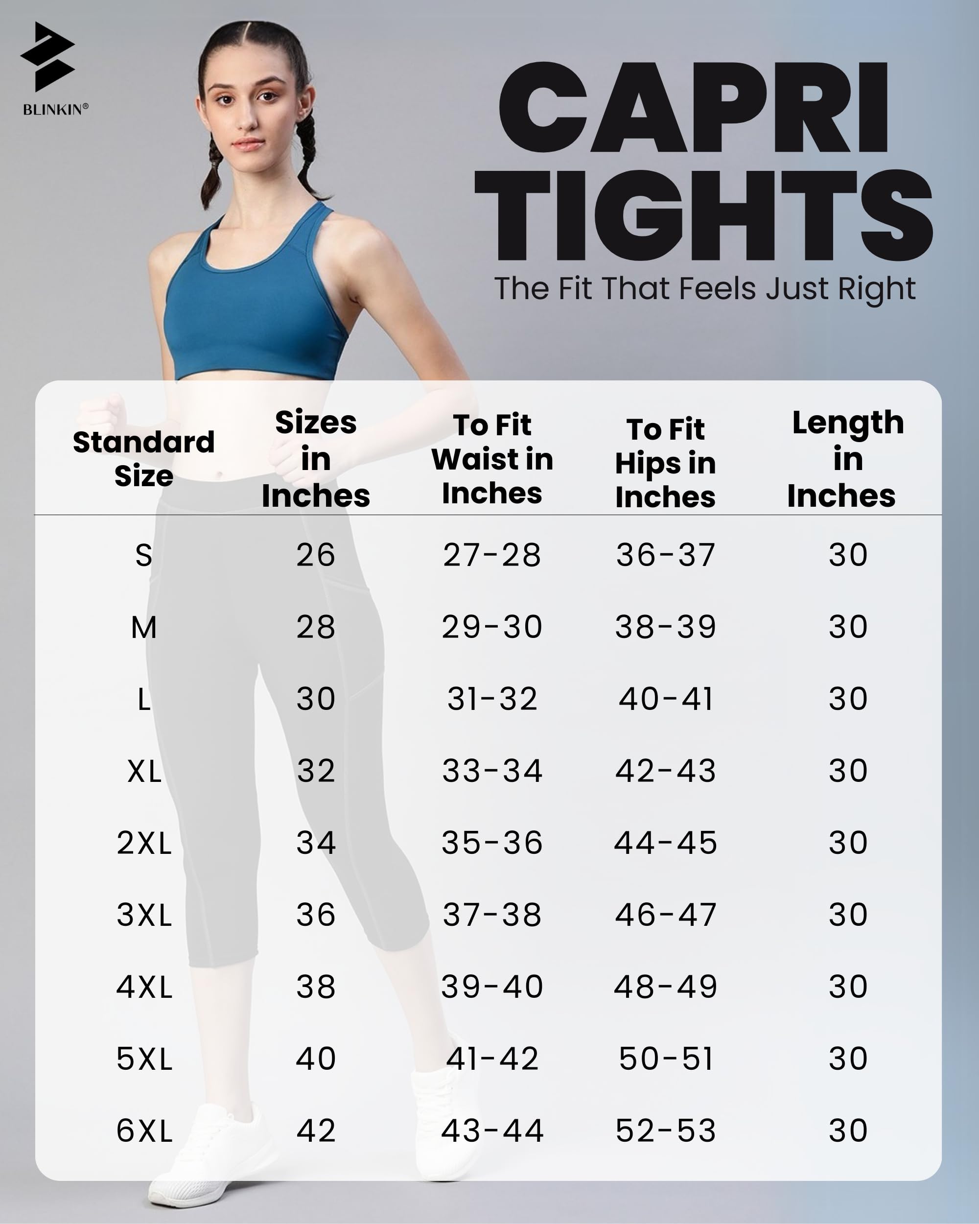 BLINKIN High-Waist Workout Leggings – 4-Way Stretch with Deep Side Pockets