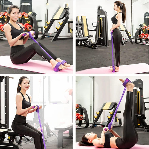 4-Tube Training Band Set – CrossFit Full-Body Resistance with Foam Handles