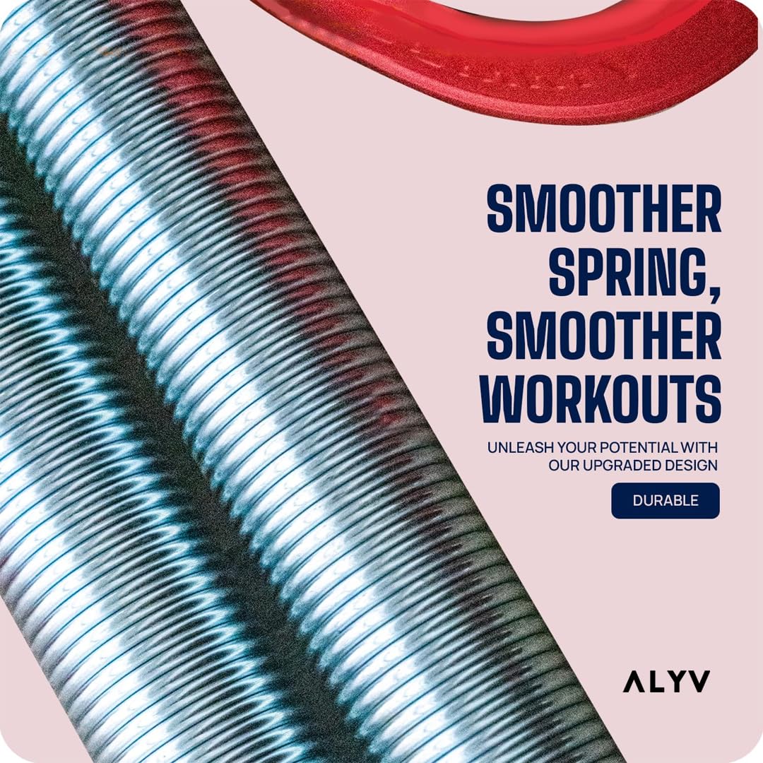 ALYV Double Spring Tummy Trimmer – Ab Exerciser for Weight Loss, Core Strengthening & Full-Body Toning (Red/Black)