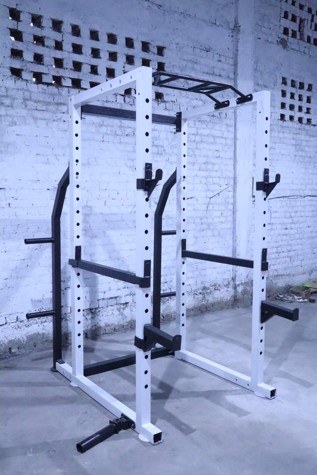 Gamma Fitness PR-32 Power Squat Rack – 3″ ISI Steel Frame, J-Hooks, Safety Panels & Landmine Attachment