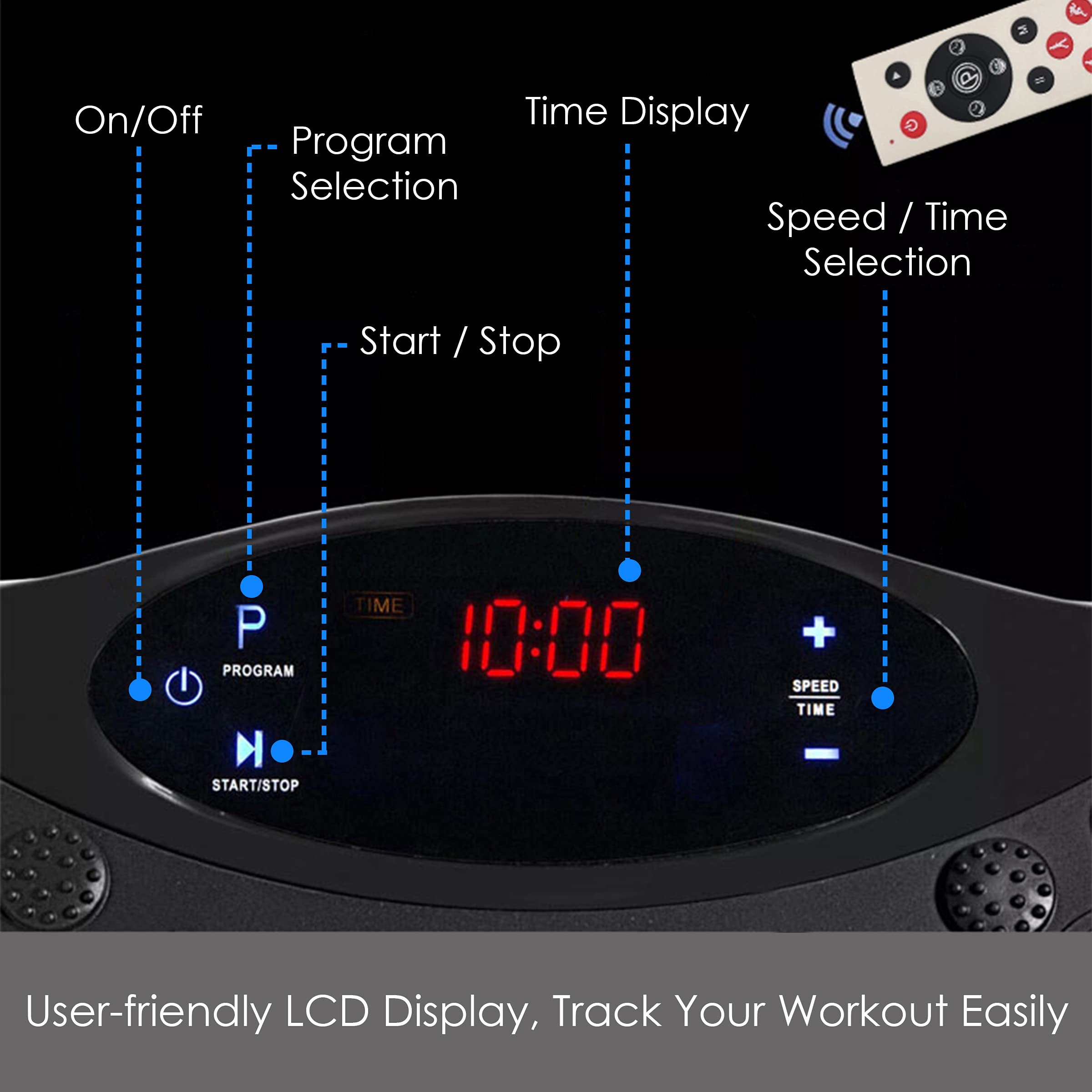 AGARO Alpha Crazyfit Vibration Plate Massager – 5-Mode Whole-Body Fitness Machine