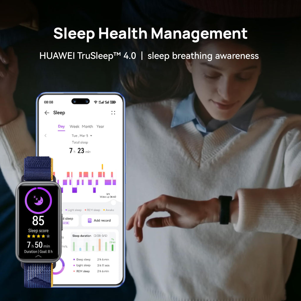 HUAWEI Band 9 Fitness Tracker – Lightweight, AMOLED Display, Auto Brightness & 100 Workout Modes