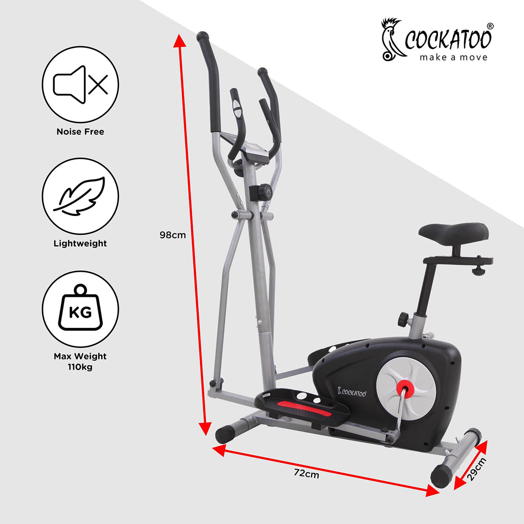 Cockatoo CE03Advance Smart Elliptical Cross Trainer – 6 kg Flywheel, 8 Magnetic Resistance Levels, Free Installation