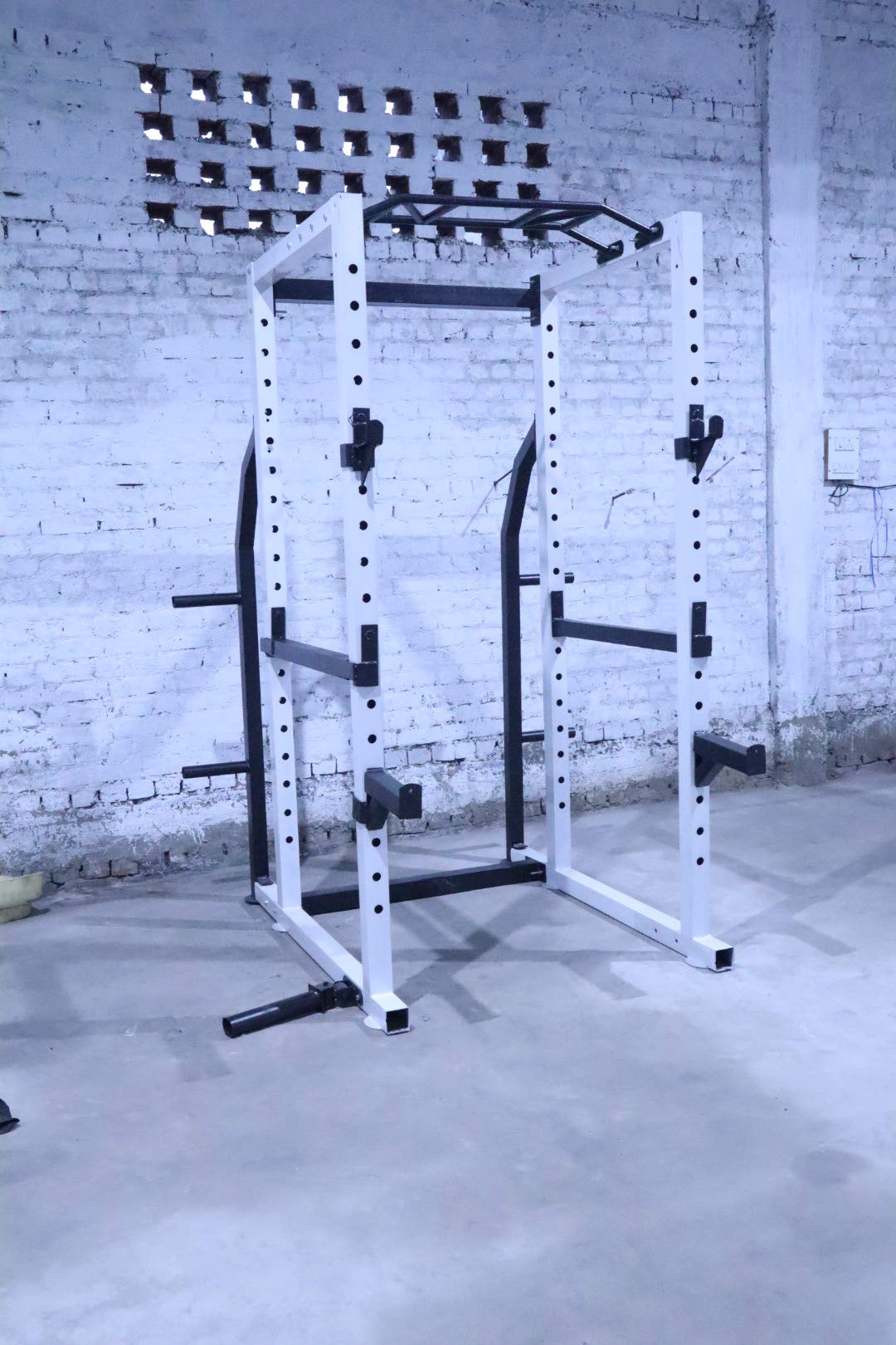 Gamma Fitness PR-32 Power Squat Rack – 3″ ISI Steel Frame, J-Hooks, Safety Panels & Landmine Attachment