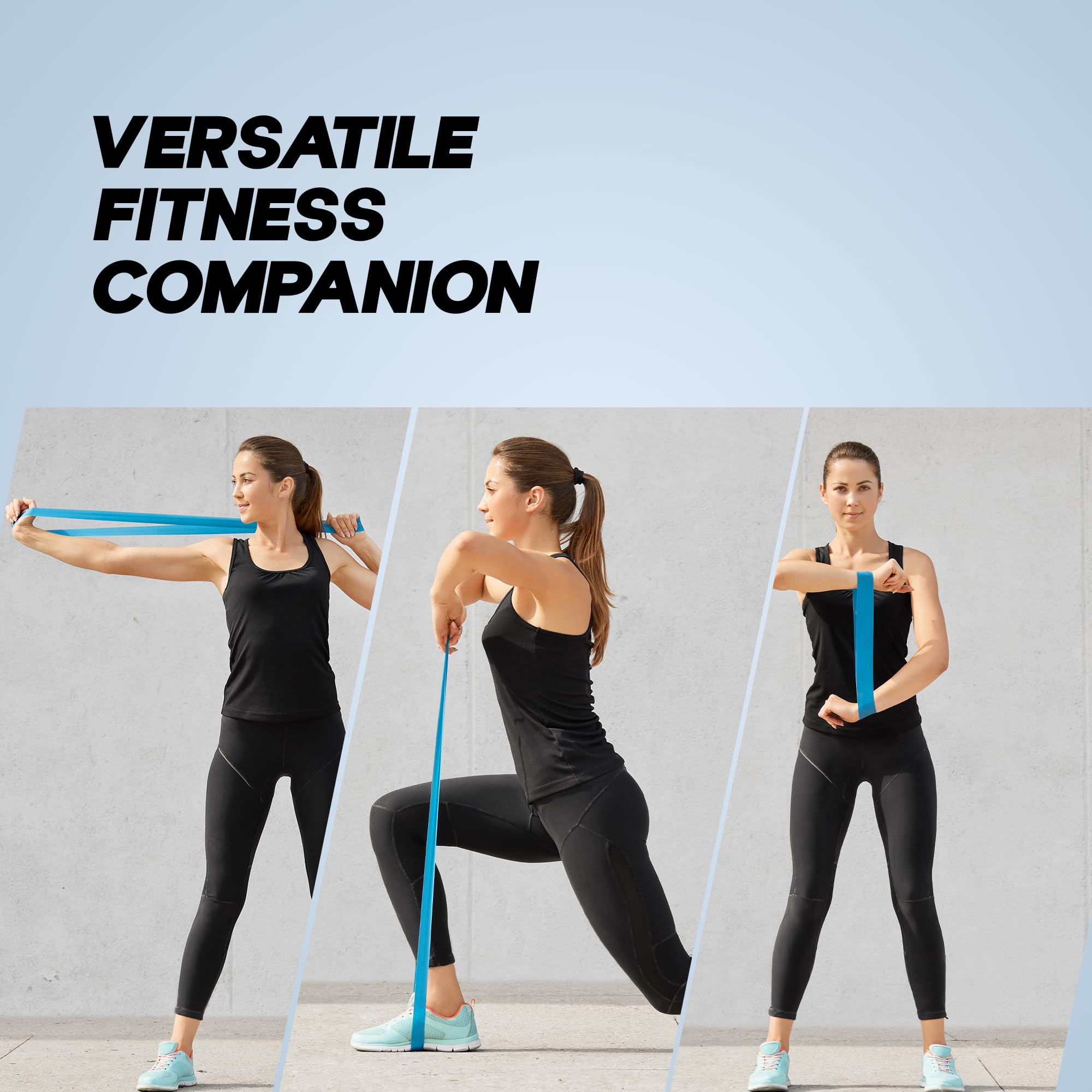 Konex Multi-Colored Loop Resistance Bands – 5-Pack for Home, Gym, Stretching & Pull-Up Assistance