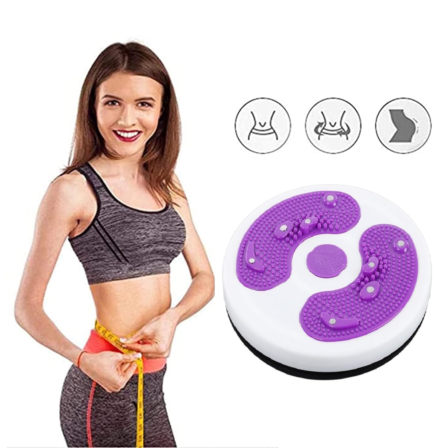 Skyfun Magnetic Sweating Reflexology Direction Mat – Waist Twister for Core Activation & Foot Reflexology