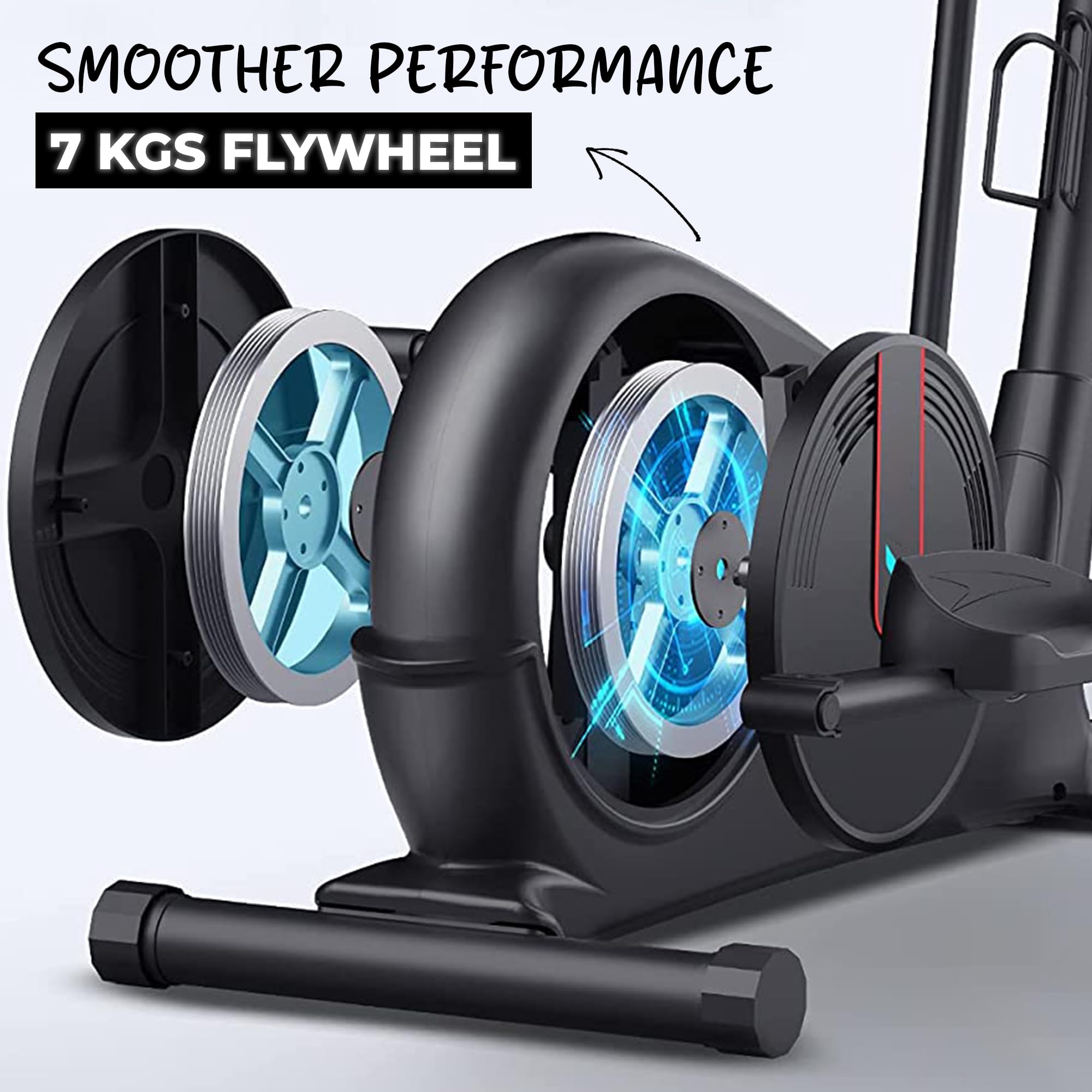 Durafit Adjustable Magnetic Elliptical Trainer – 8 Resistance Levels, LCD, 120 kg Capacity