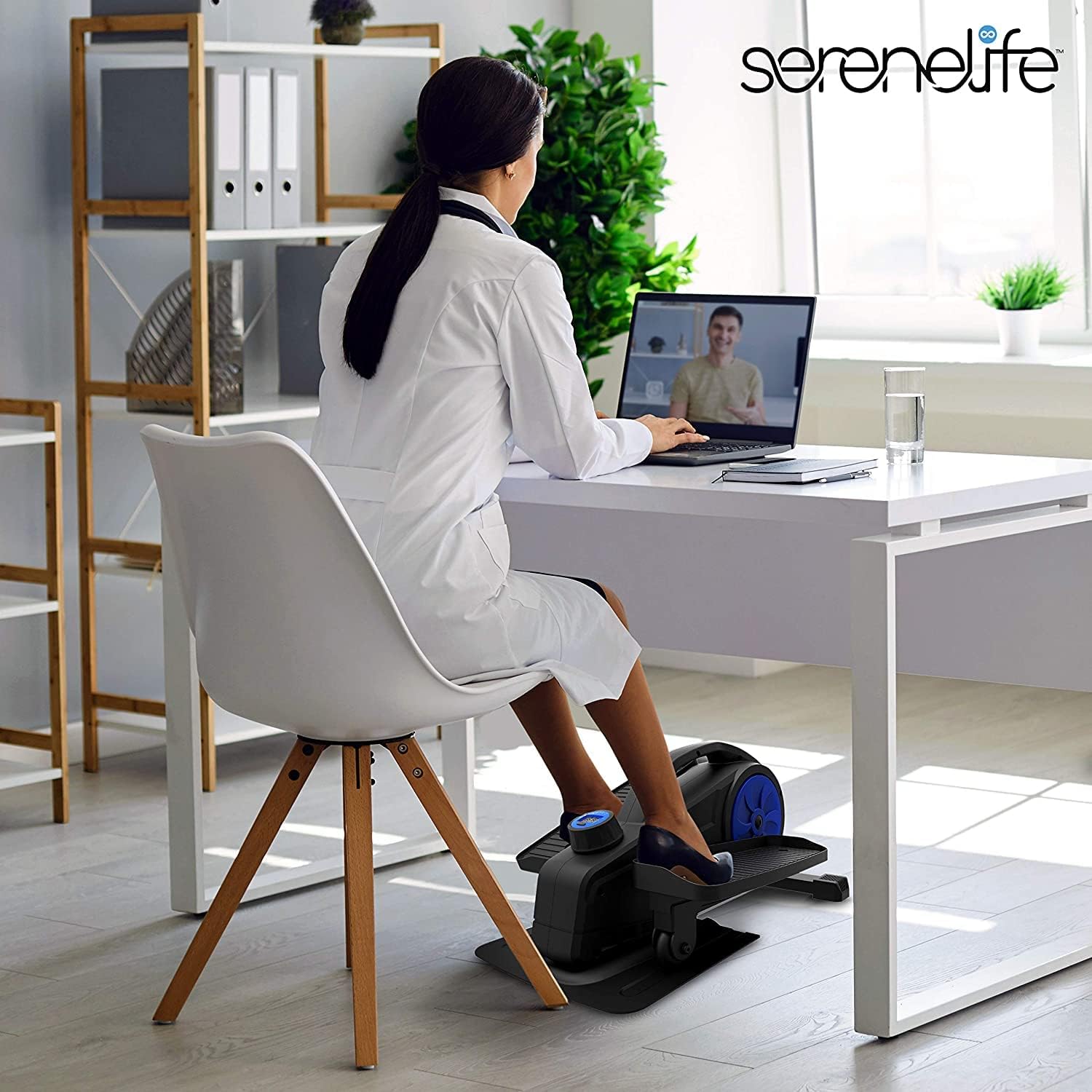 Dolphy Portable Mini Magnetic Elliptical – 8 Resistance Levels, LCD Monitor, Compact & Quiet