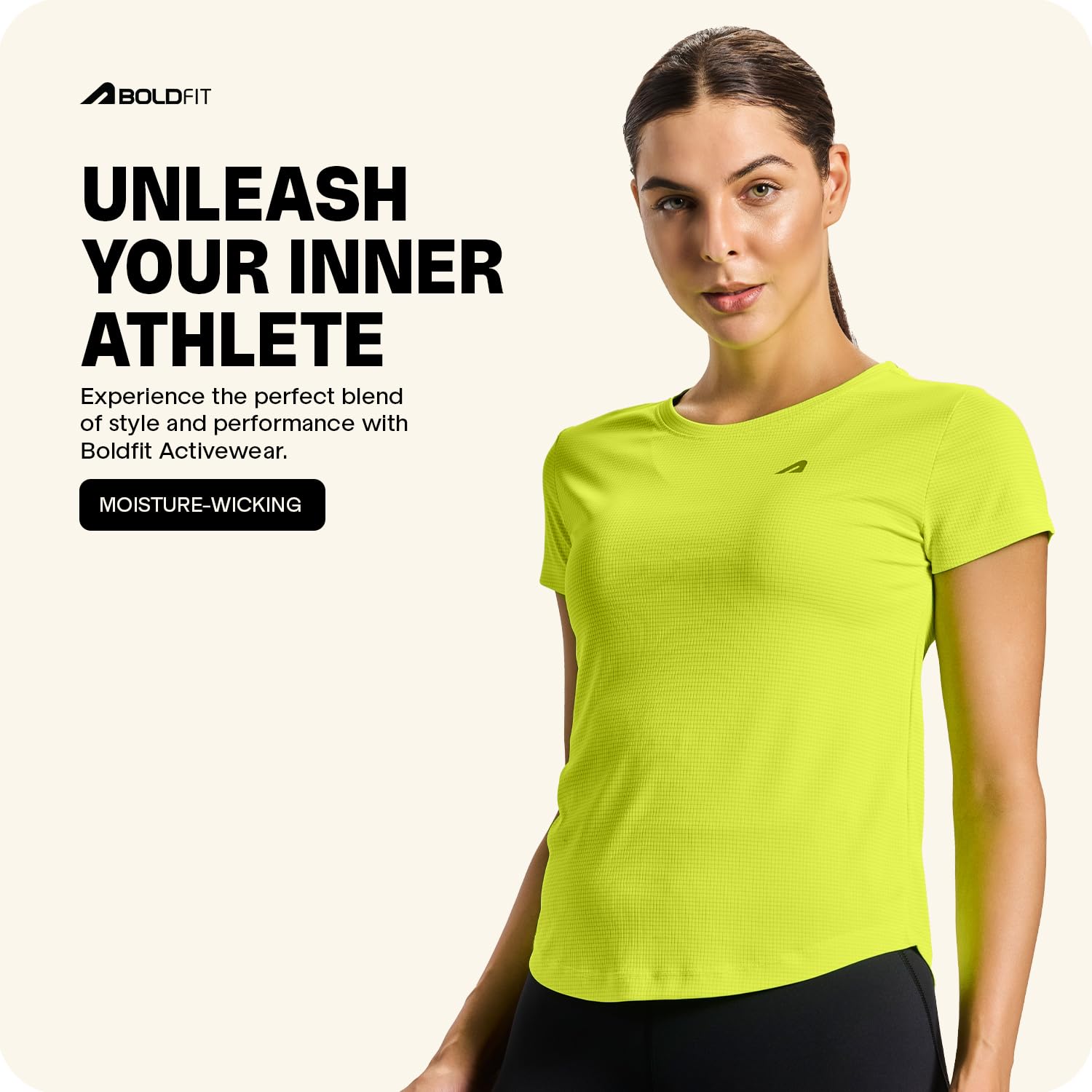 Boldfit Women’s Quick-Dry Active T-Shirt – Lightweight, Breathable Gym & Running Tee