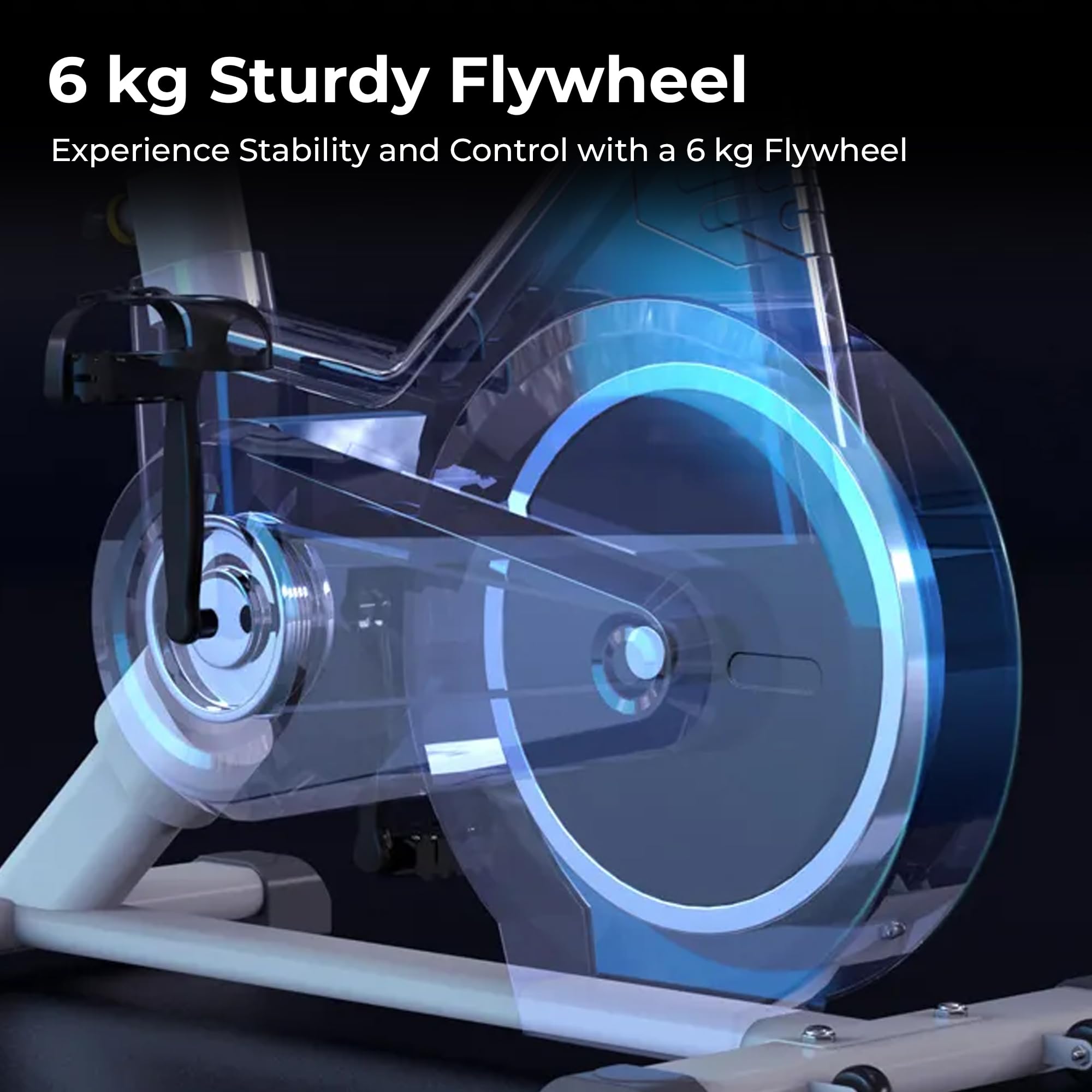 Durafit Pacer Spin Bike – 6 kg Flywheel, 5-Level Magnetic Resistance & LCD Display
