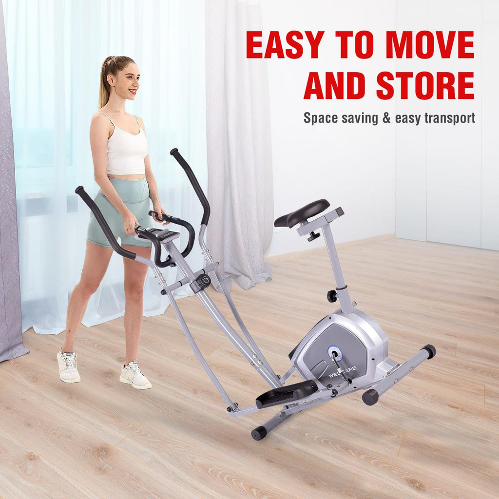 Welcare WC6044 Elliptical Cross Trainer – 5 kg Flywheel, 8 Magnetic Resistance Levels, Adjustable Seat