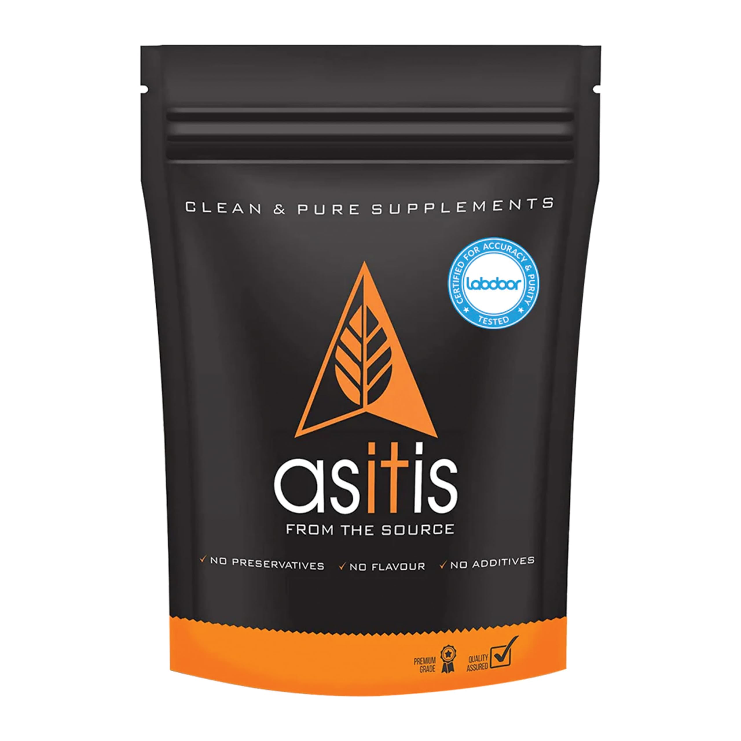 AS-IT-IS Creatine Monohydrate – 100% Pure, Micronized, USA Labdoor-Certified, Unflavoured, 2.5 g per Serving
