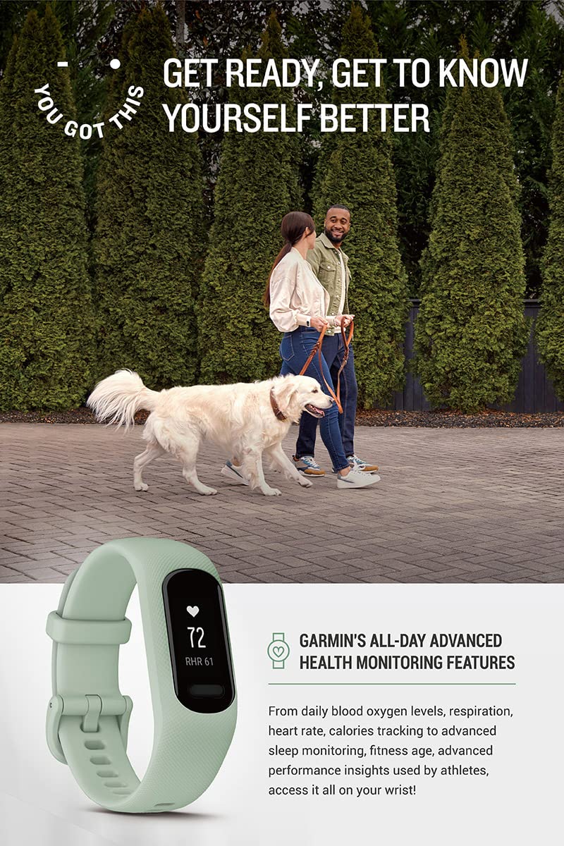 Garmin Vivosmart 5 – OLED Display Fitness Tracker with 7-Day Battery & Body Battery™ Insights