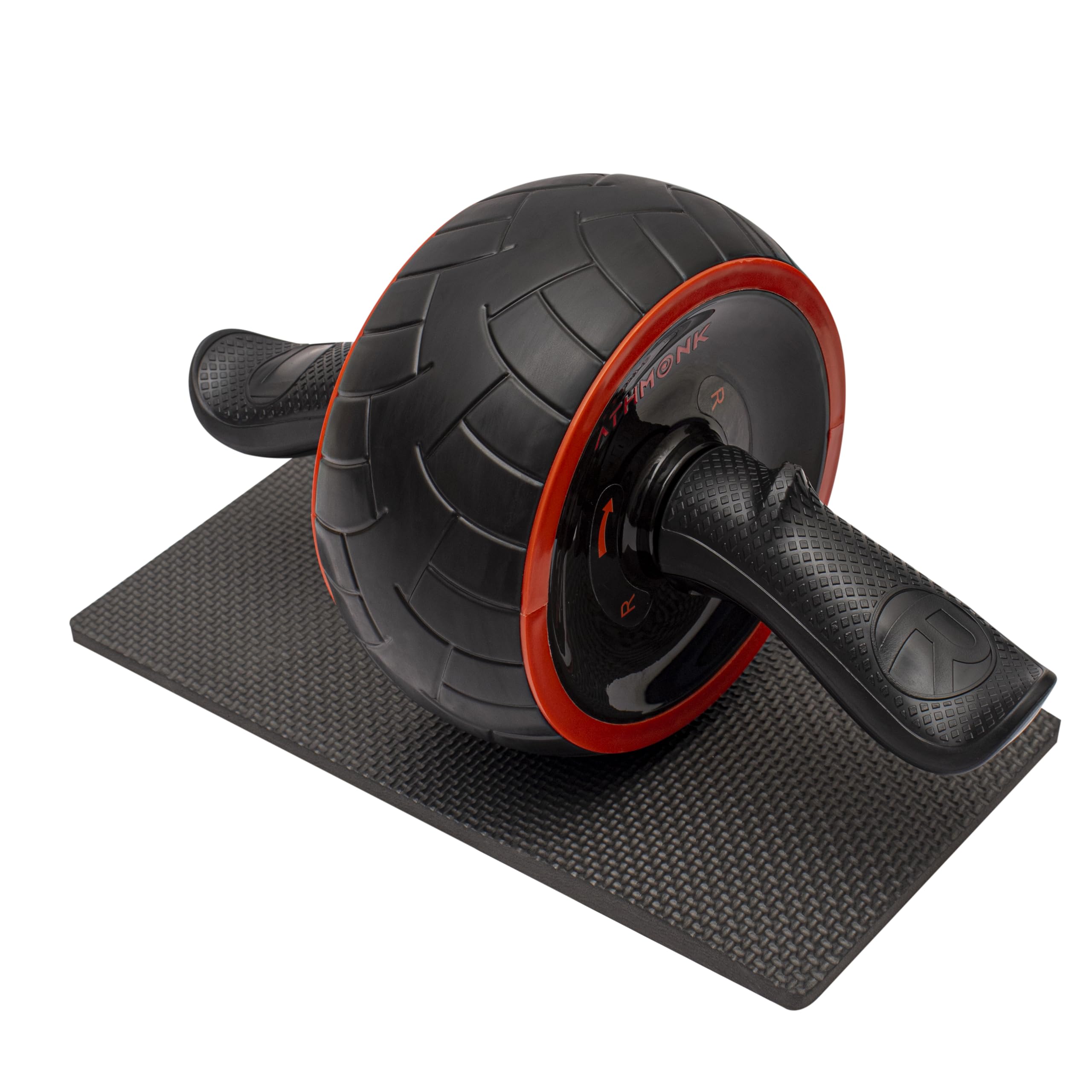 Athmonk Abs Wheel Exerciser – Automatic Rebound Ab Roller for Core Strength, Belly Fat Reduction & Full-Body Toning (Includes Knee Pad & Carry Pouch)