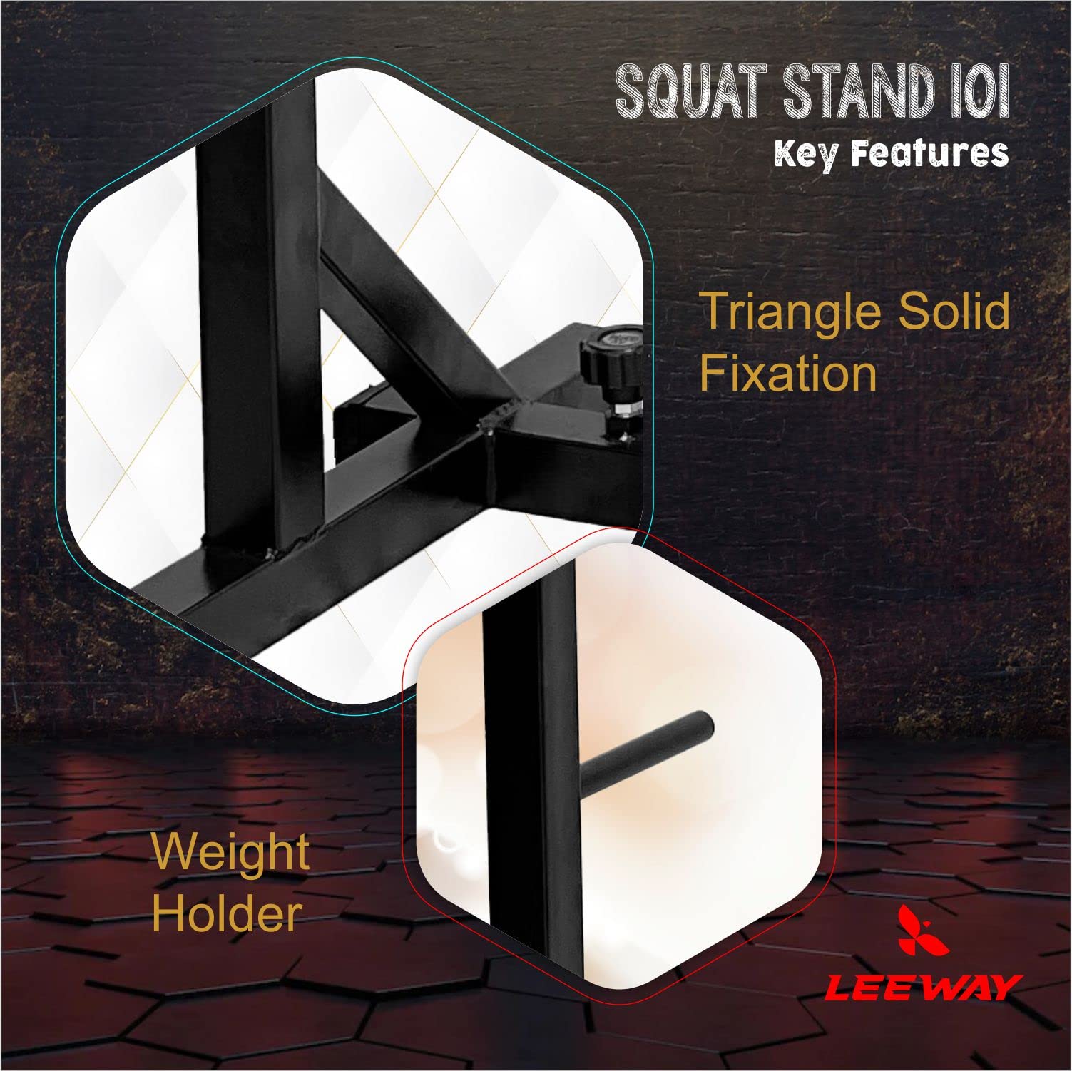 Leeway National Bodyline Adjustable Barbell Set – Fits 5 ft Straight & 3 ft Curl Rods (Plates with 31 mm Bore)