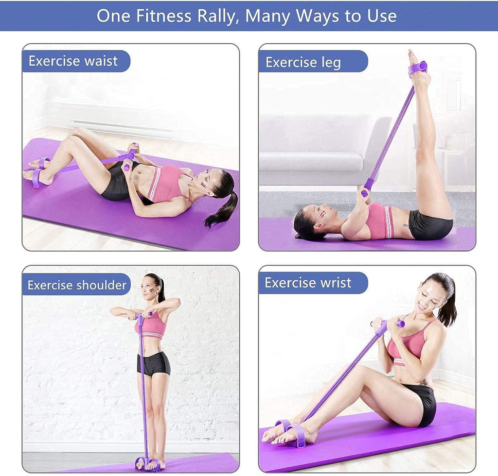 4-Tube Training Band Set – CrossFit Full-Body Resistance with Foam Handles