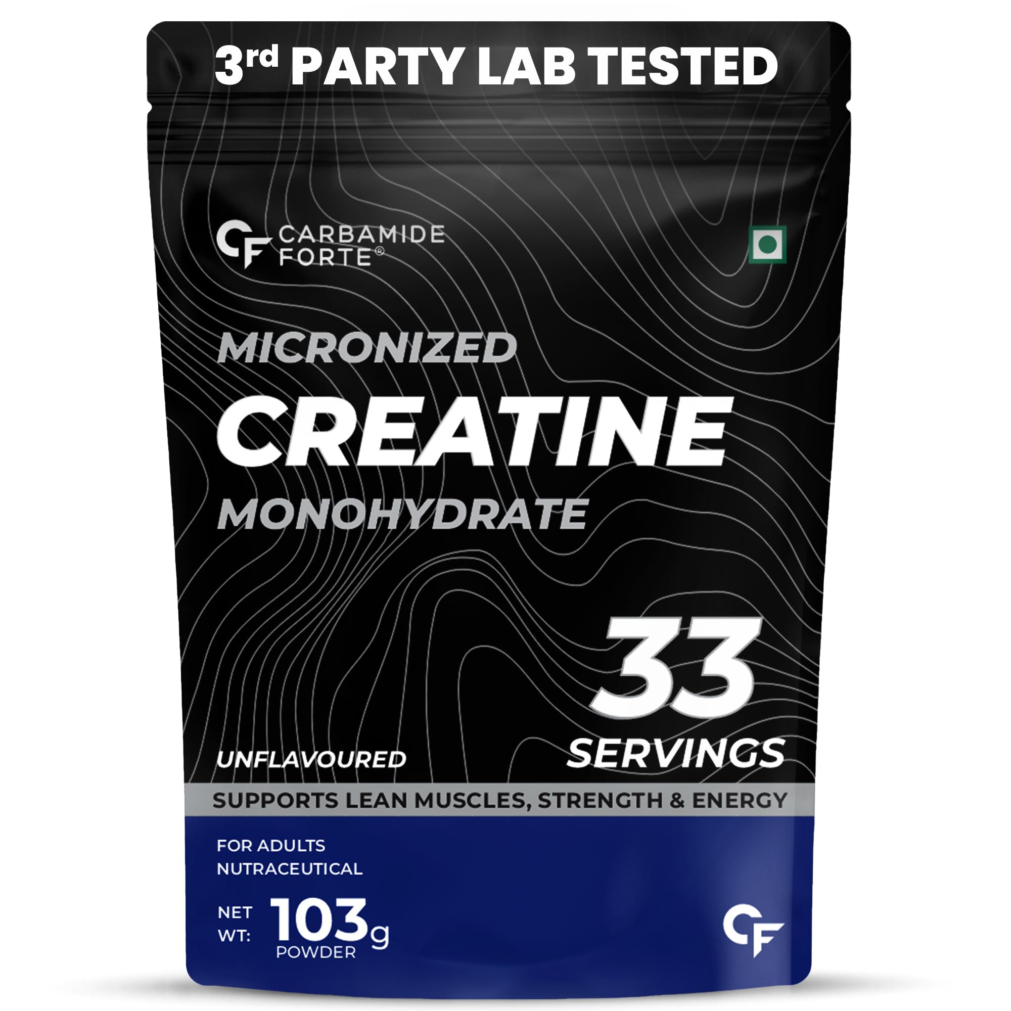 Carbamide Forte Micronized Creatine Monohydrate – Pure, Unflavoured 100 g / 33 Servings Strength & Recovery Booster