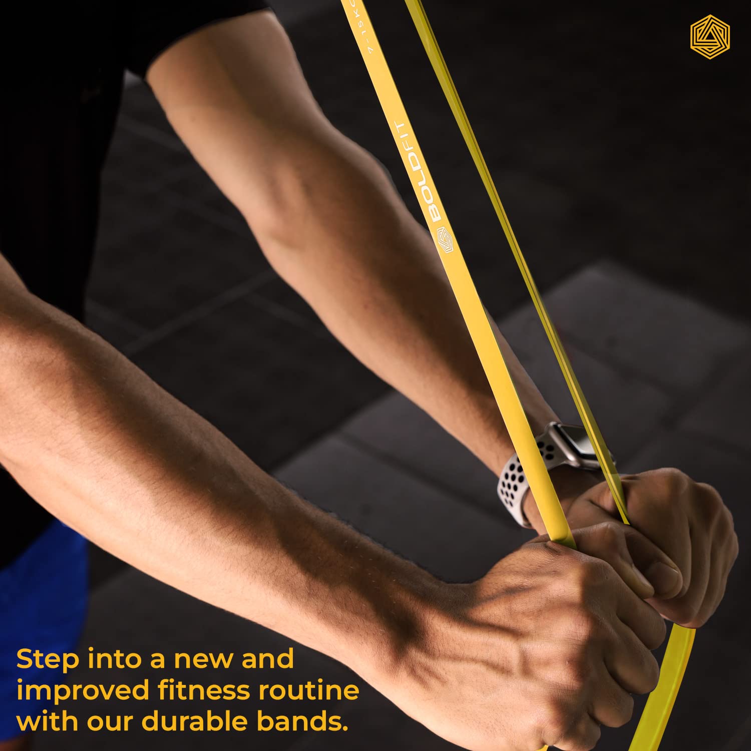 Boldfit Heavy Resistance Band – Natural Latex, Full-Body Strength & Stretch Band (3–45 kg)