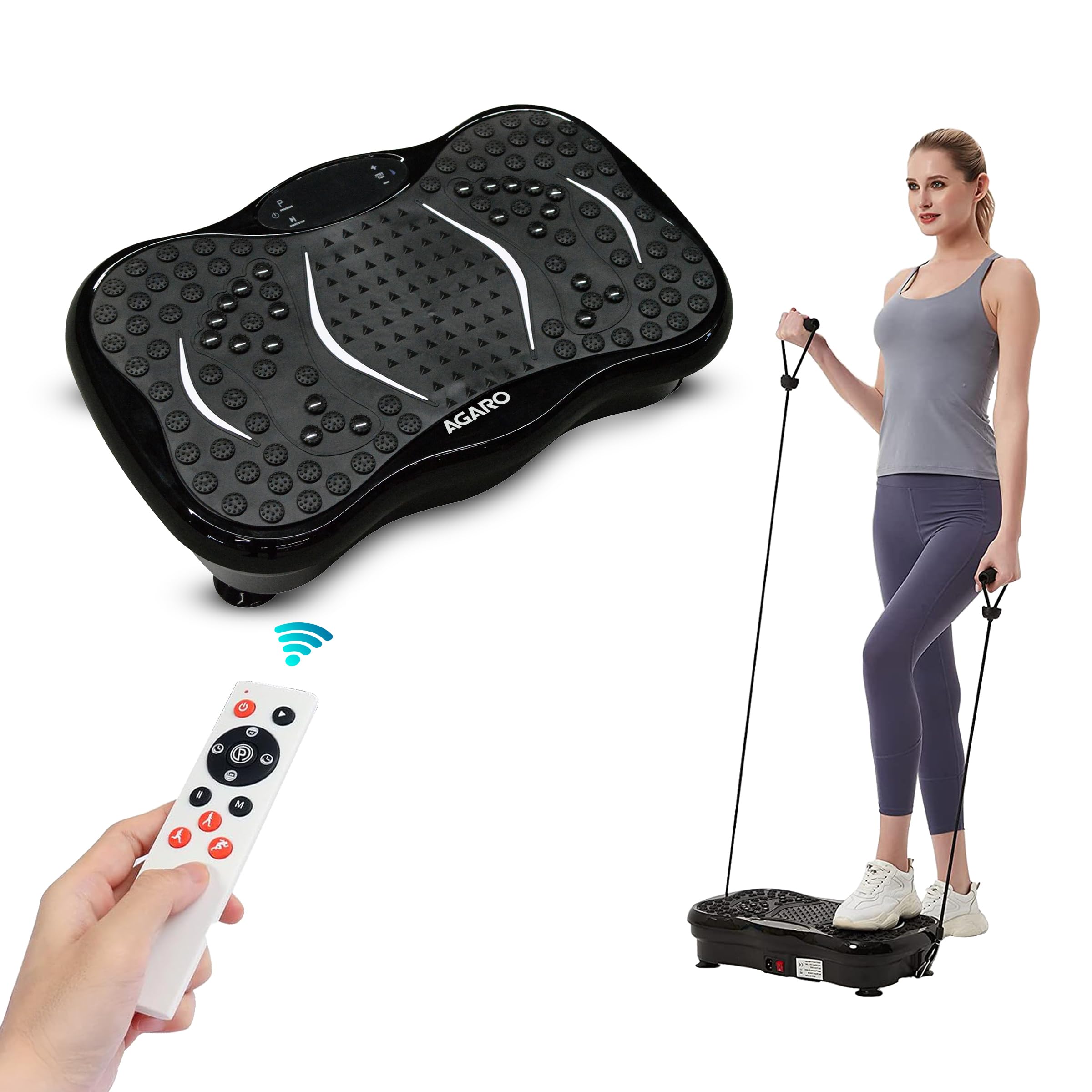 AGARO Alpha Crazyfit Vibration Plate Massager – 5-Mode Whole-Body Fitness Machine