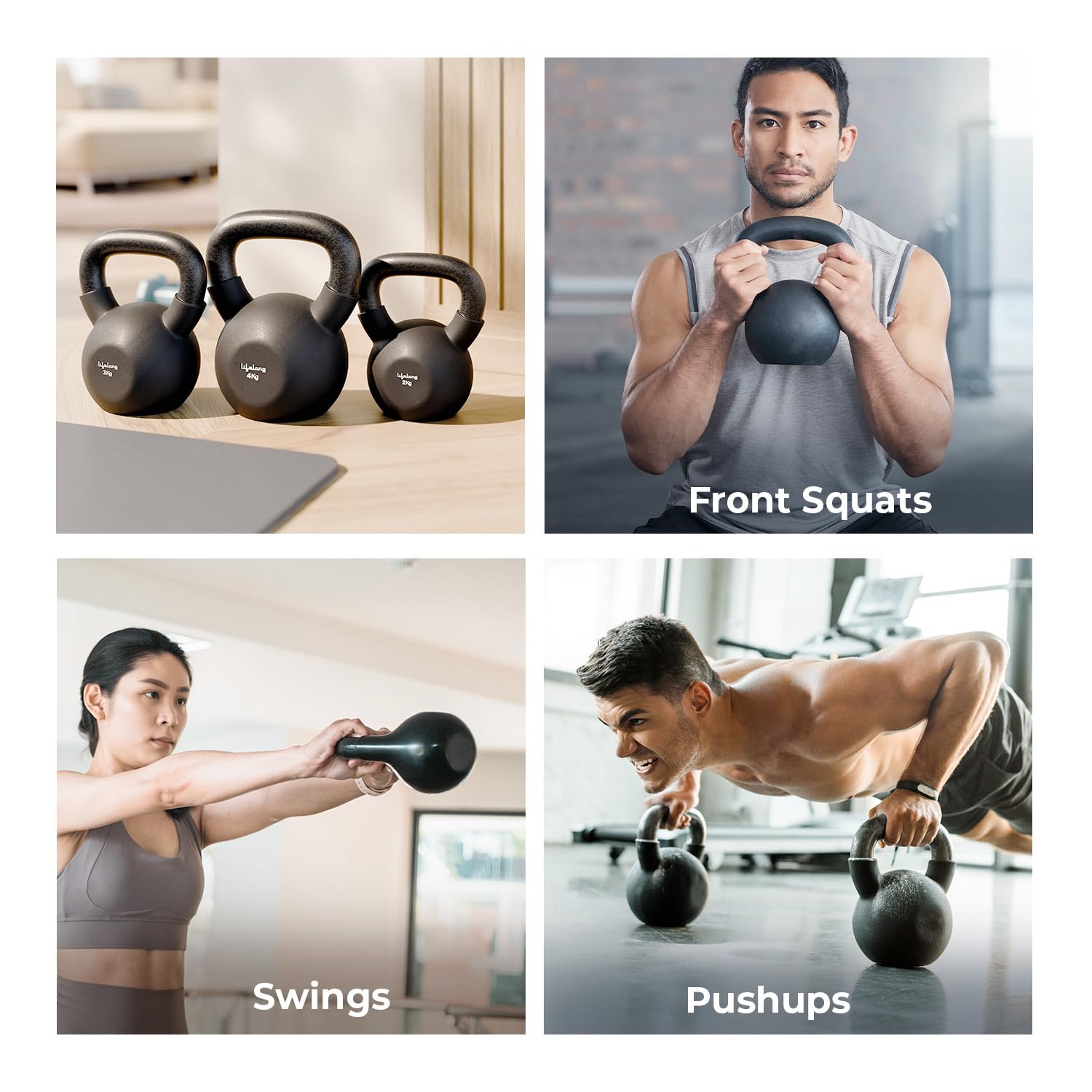 Lifelong Neoprene Coated Cast Iron Kettlebell – Durable Weight for Strength Training