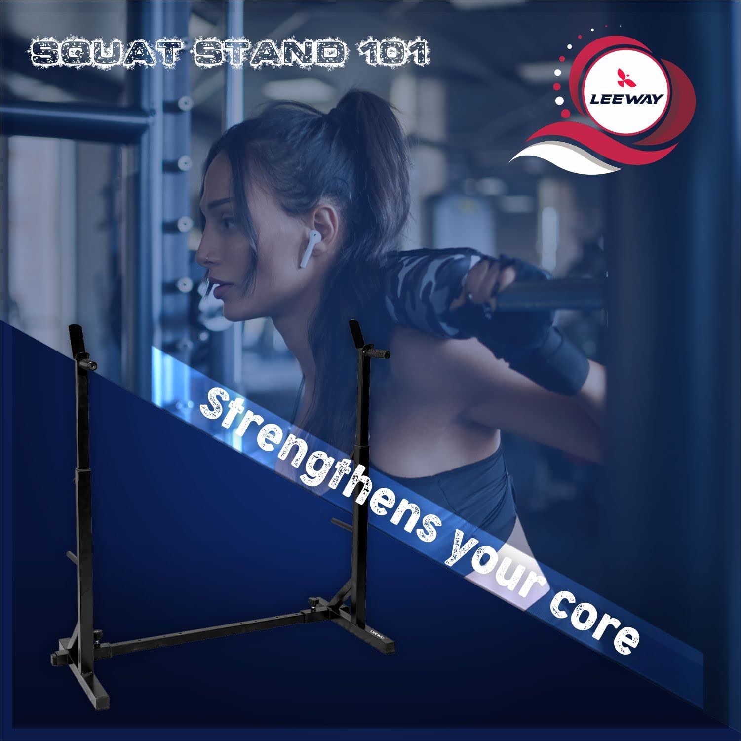 Leeway National Bodyline Adjustable Barbell Set – Fits 5 ft Straight & 3 ft Curl Rods (Plates with 31 mm Bore)