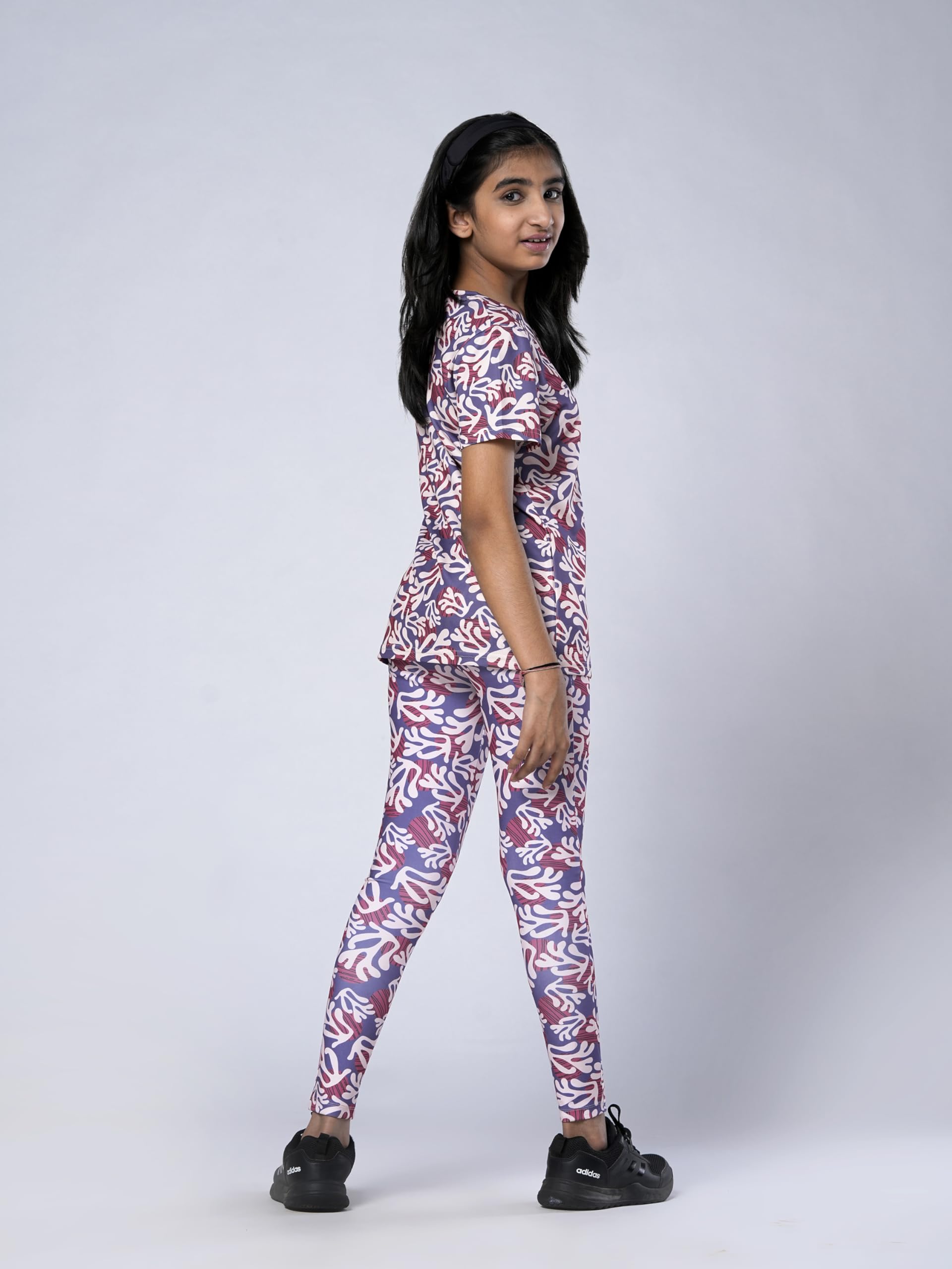 UMILDO Girls Printed Sports Leggings – Stretchy, High-Rise Activewear