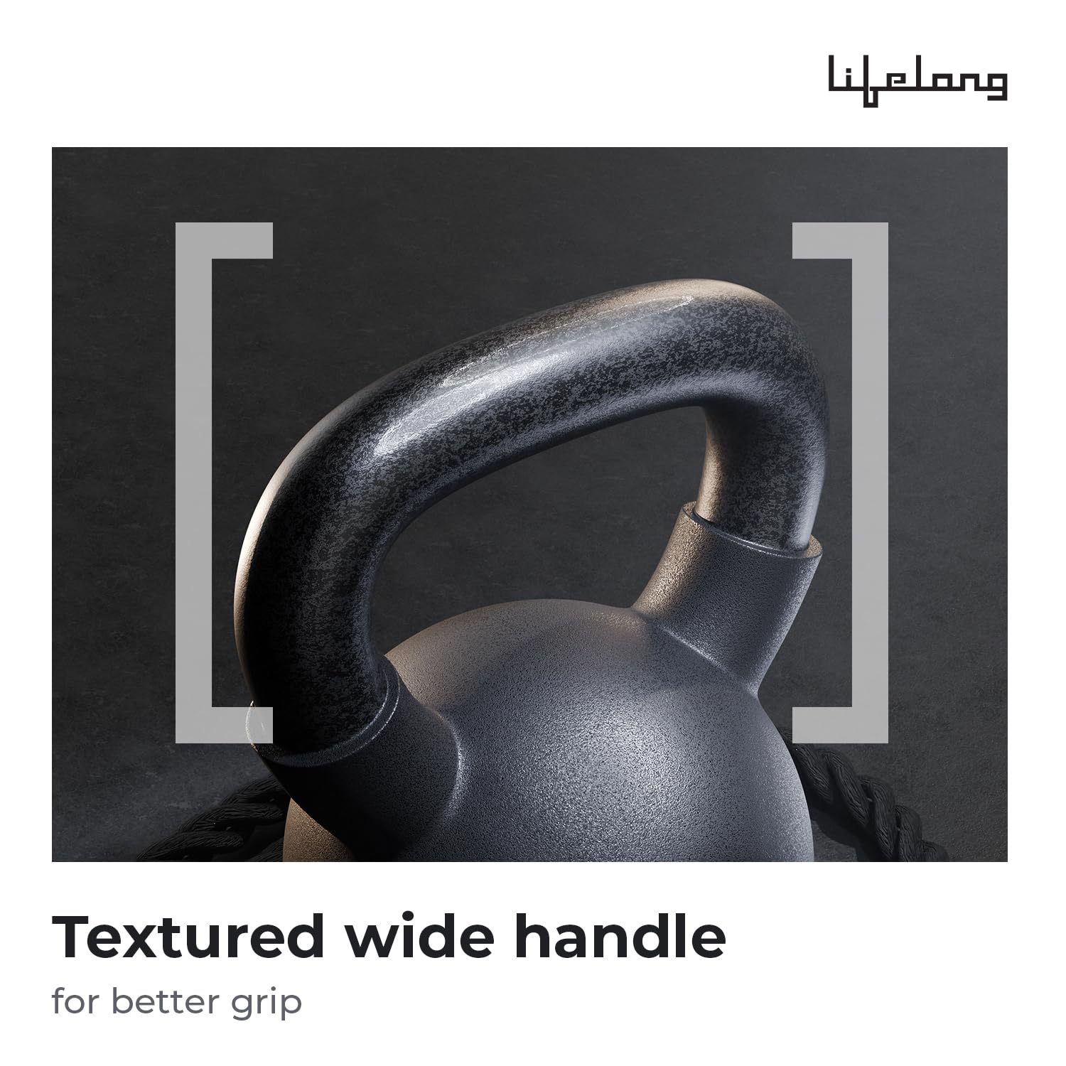 Lifelong Neoprene Coated Cast Iron Kettlebell – Durable Weight for Strength Training