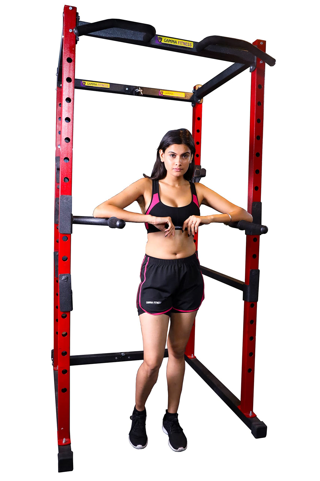 Gamma Fitness PR-04 Power Squat Rack & Adjustable Bench Combo – 800 kg Safety Load, 2.5″ Steel Frame, Laser-Cut Build