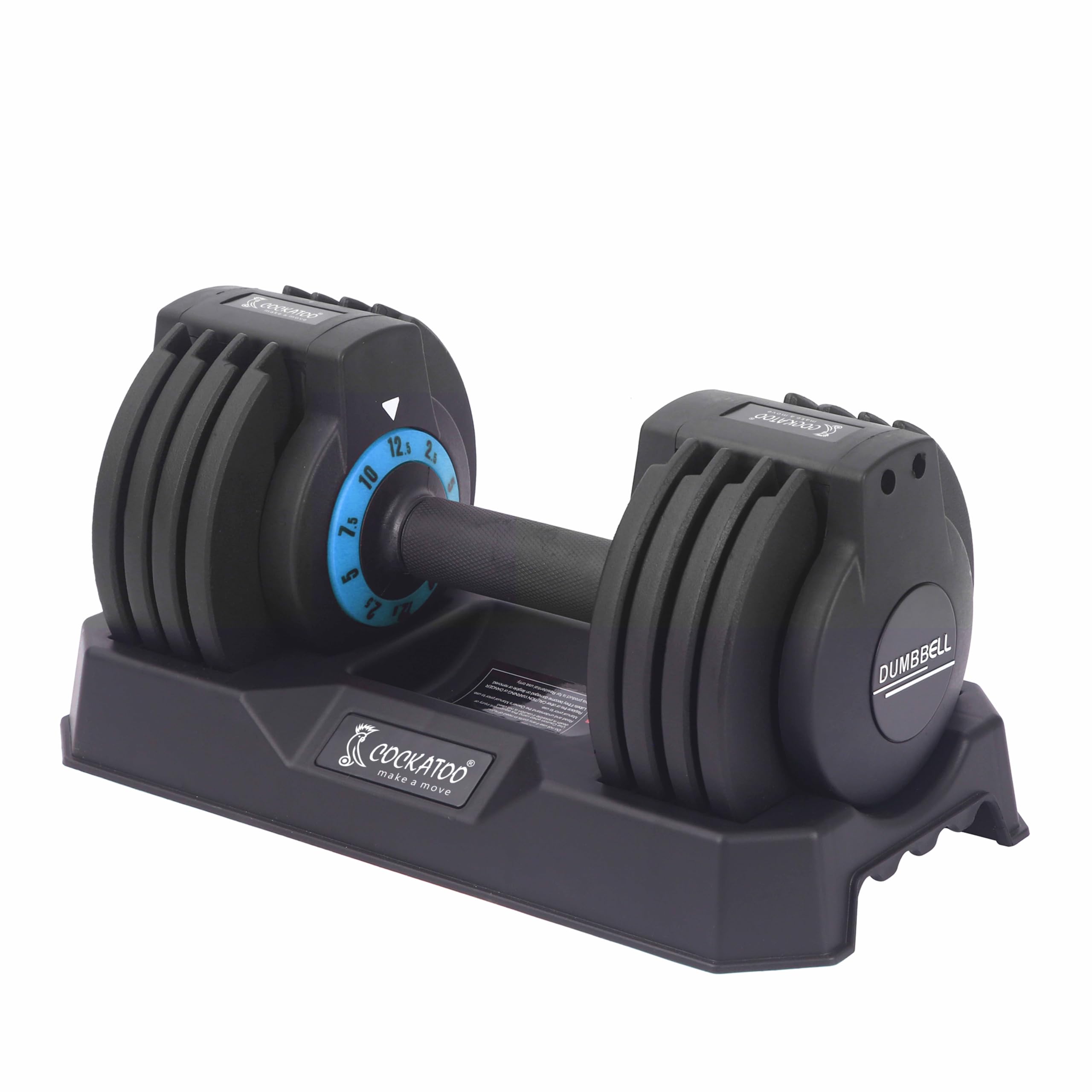 Cockatoo RDB01 Professional Adjustable Dumbbell – 2.5 kg to 12.5 kg Compact Strength Trainer