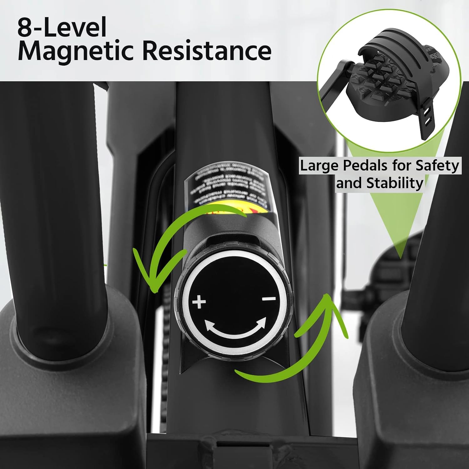 BIONFIT Patented Air Bike – Moving Handles, Attached Resistance Band & 120 kg Capacity