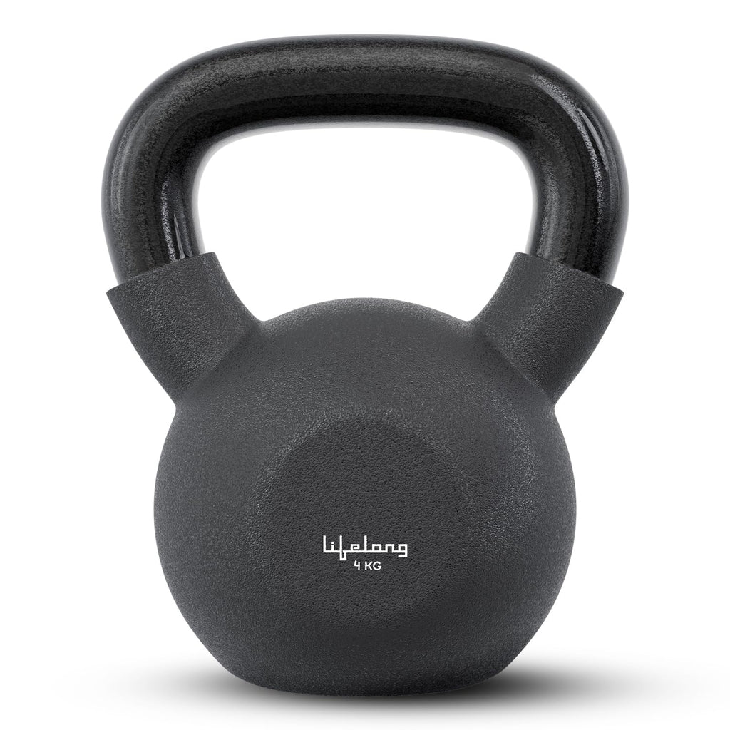 Lifelong Neoprene Coated Cast Iron Kettlebell – Durable Weight for Strength Training