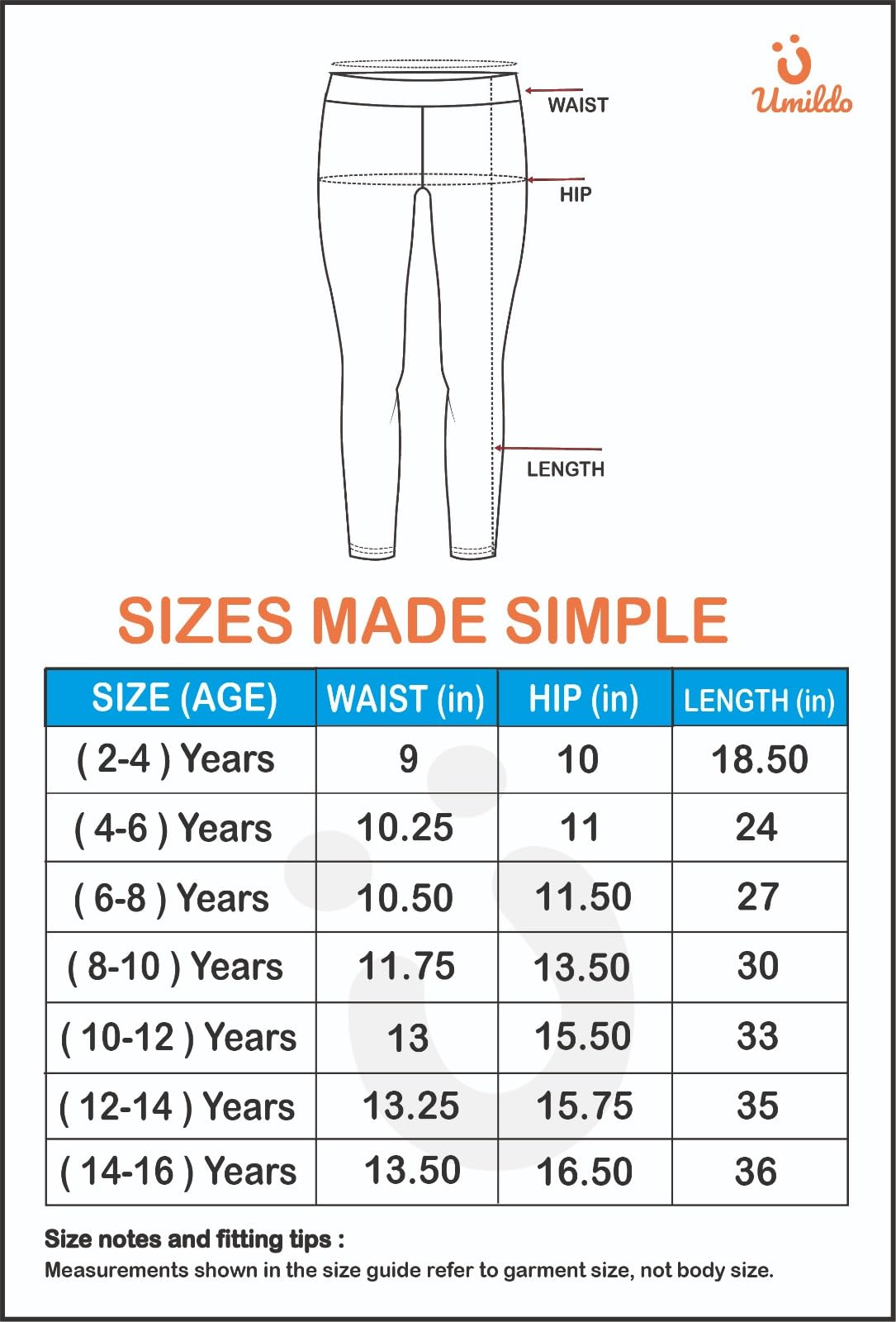 UMILDO Girls Printed Sports Leggings – Stretchy, High-Rise Activewear