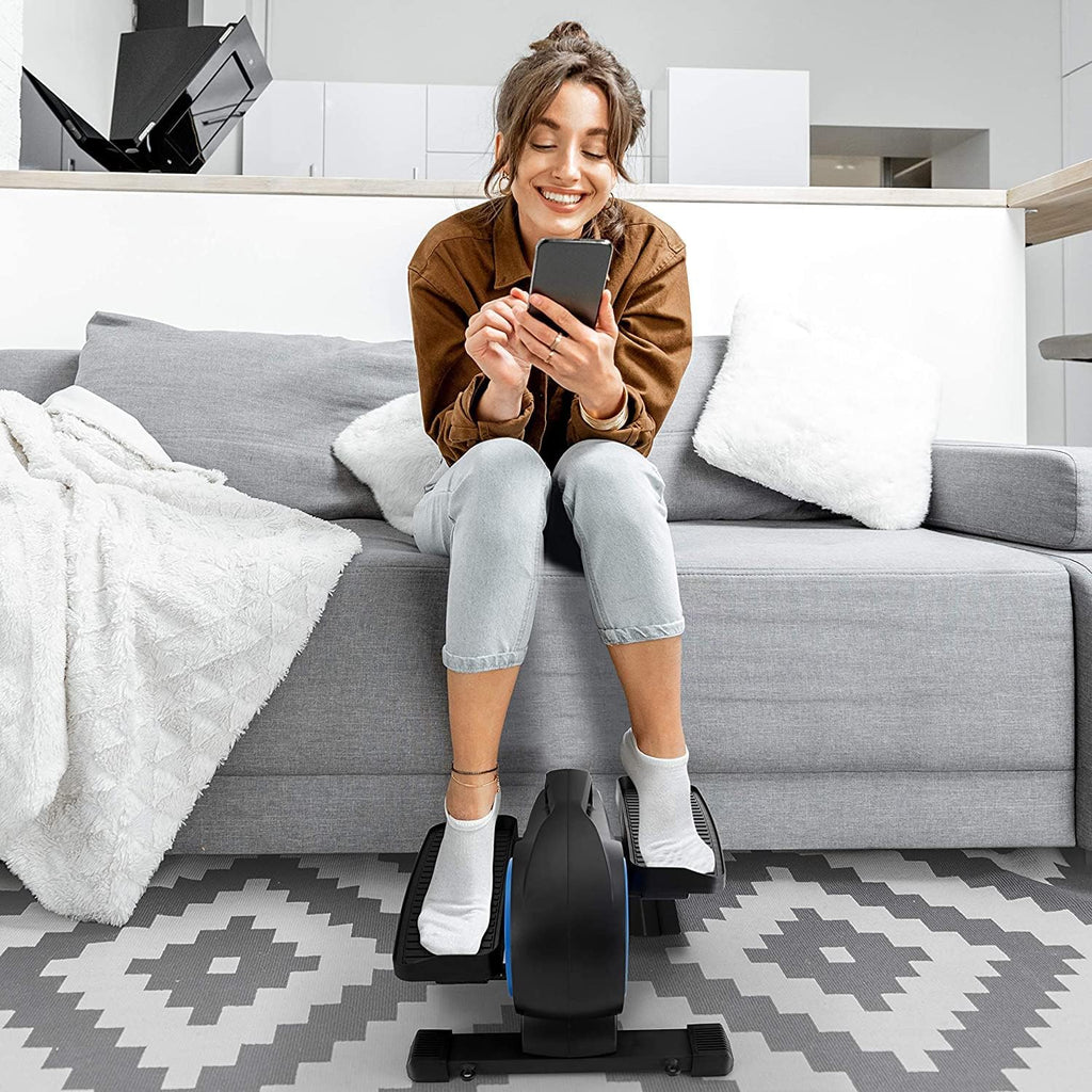 Dolphy Portable Mini Magnetic Elliptical – 8 Resistance Levels, LCD Monitor, Compact & Quiet