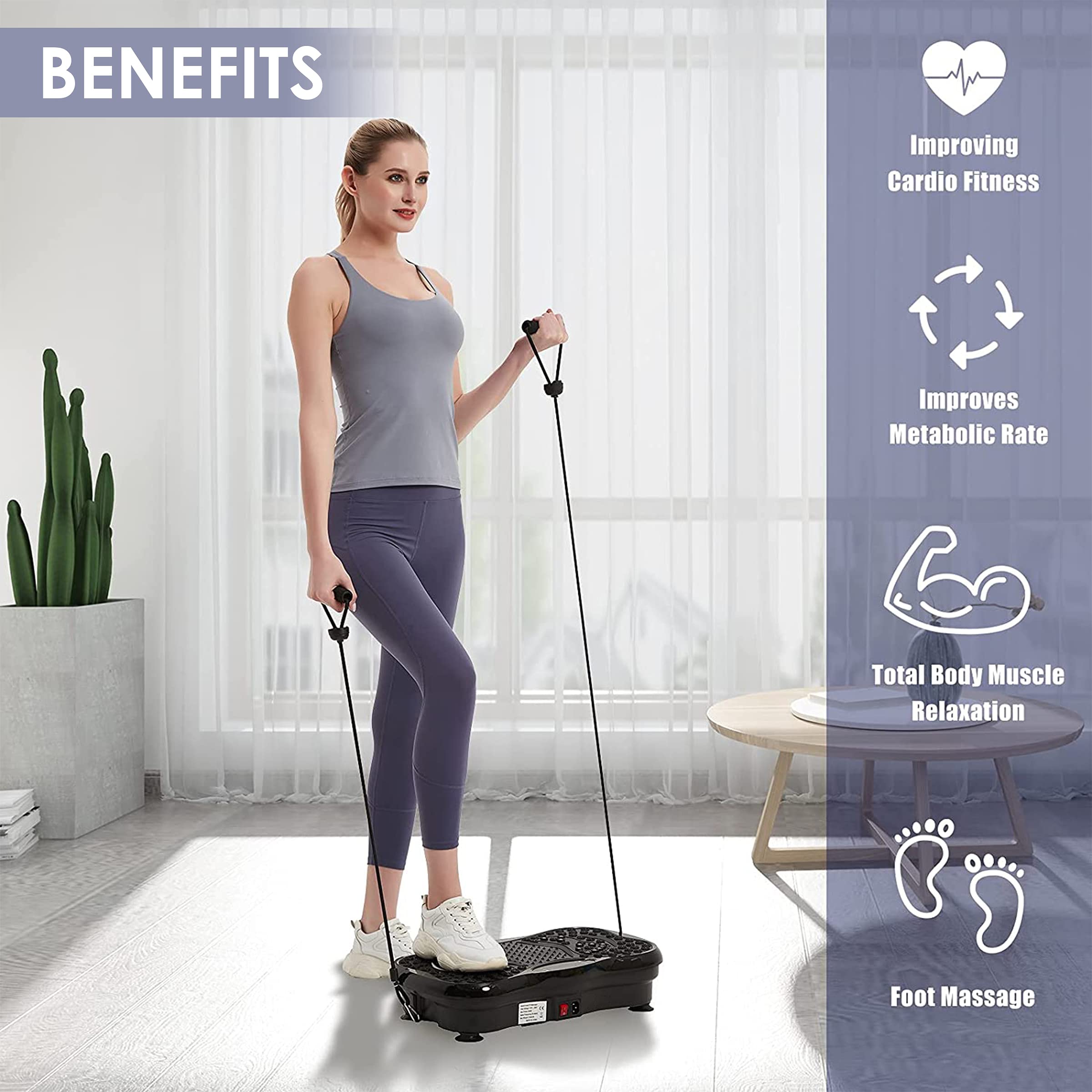 AGARO Alpha Crazyfit Vibration Plate Massager – 5-Mode Whole-Body Fitness Machine