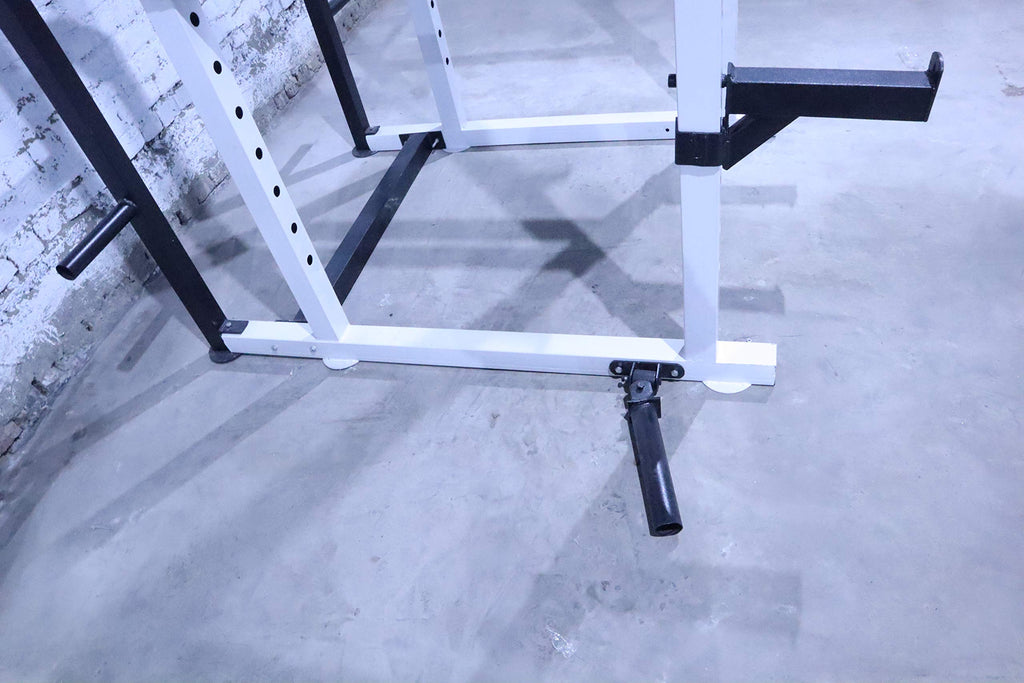 Gamma Fitness PR-32 Power Squat Rack – 3″ ISI Steel Frame, J-Hooks, Safety Panels & Landmine Attachment