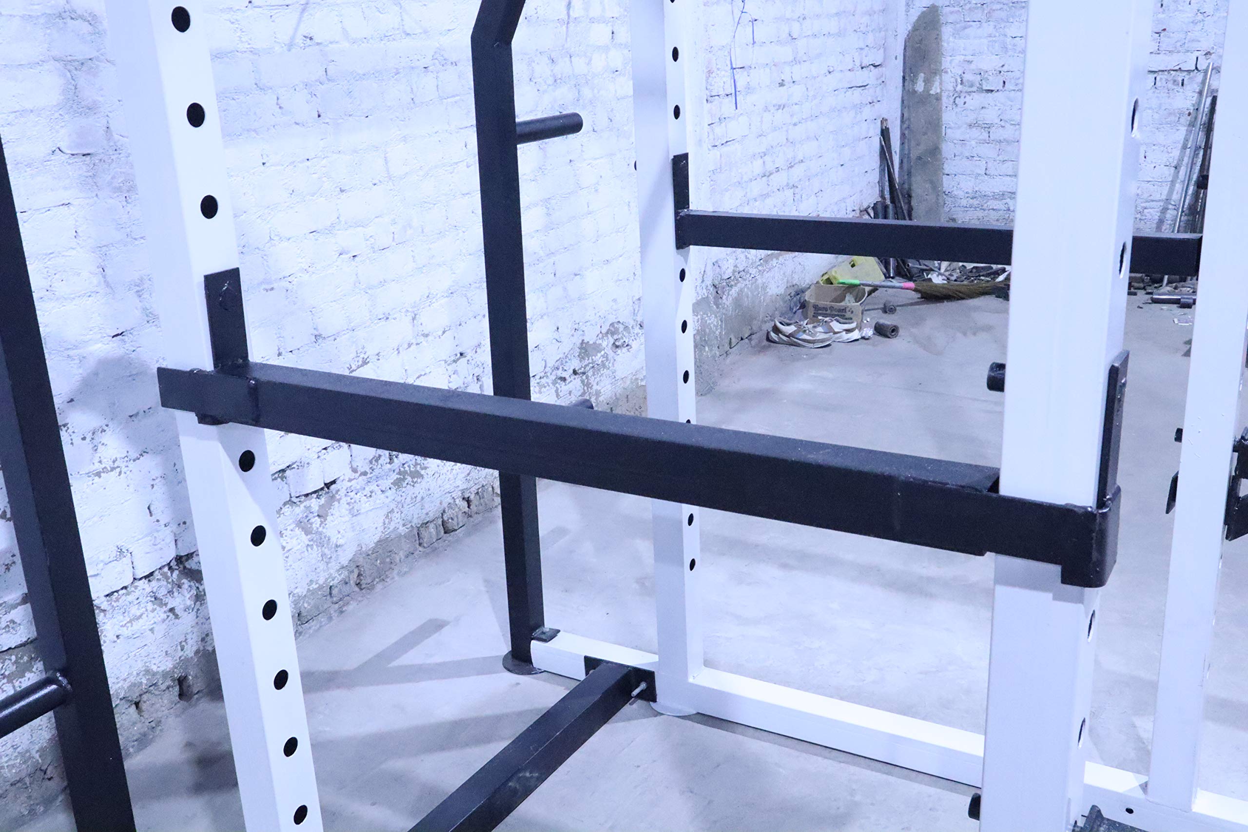 Gamma Fitness PR-32 Power Squat Rack – 3″ ISI Steel Frame, J-Hooks, Safety Panels & Landmine Attachment