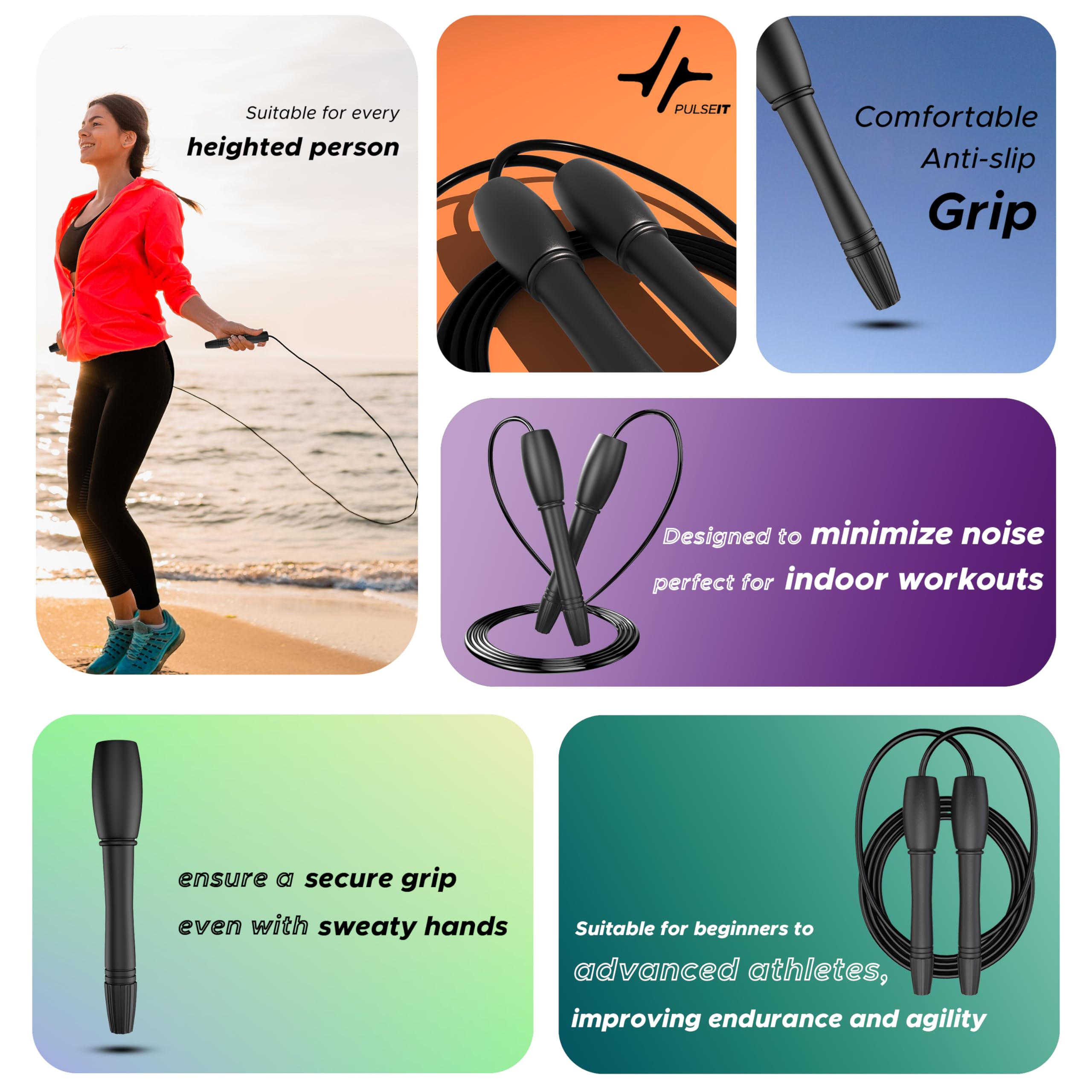 PulseJump Skipping Rope for Children – Adjustable Length, Durable, and Tangle-Free