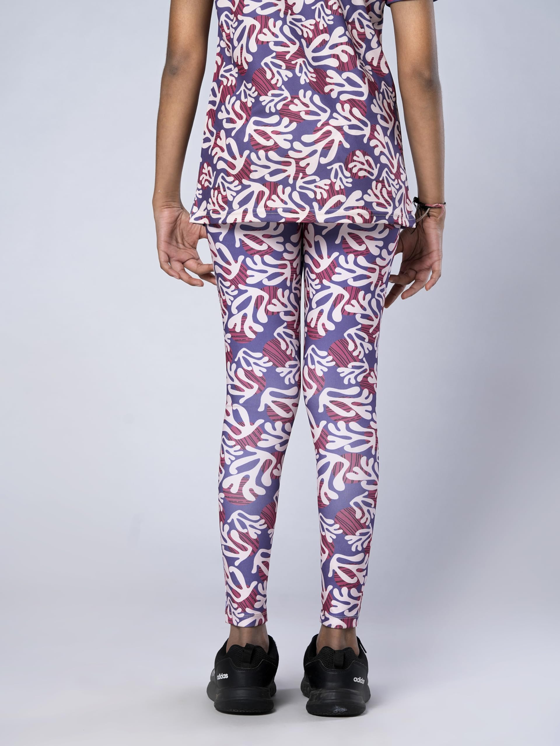 UMILDO Girls Printed Sports Leggings – Stretchy, High-Rise Activewear